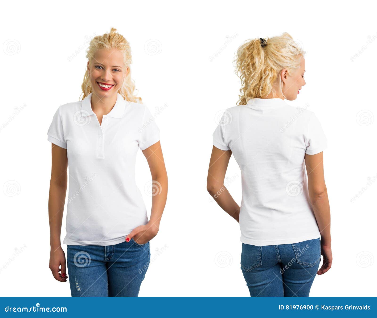 plain white polo shirt for women