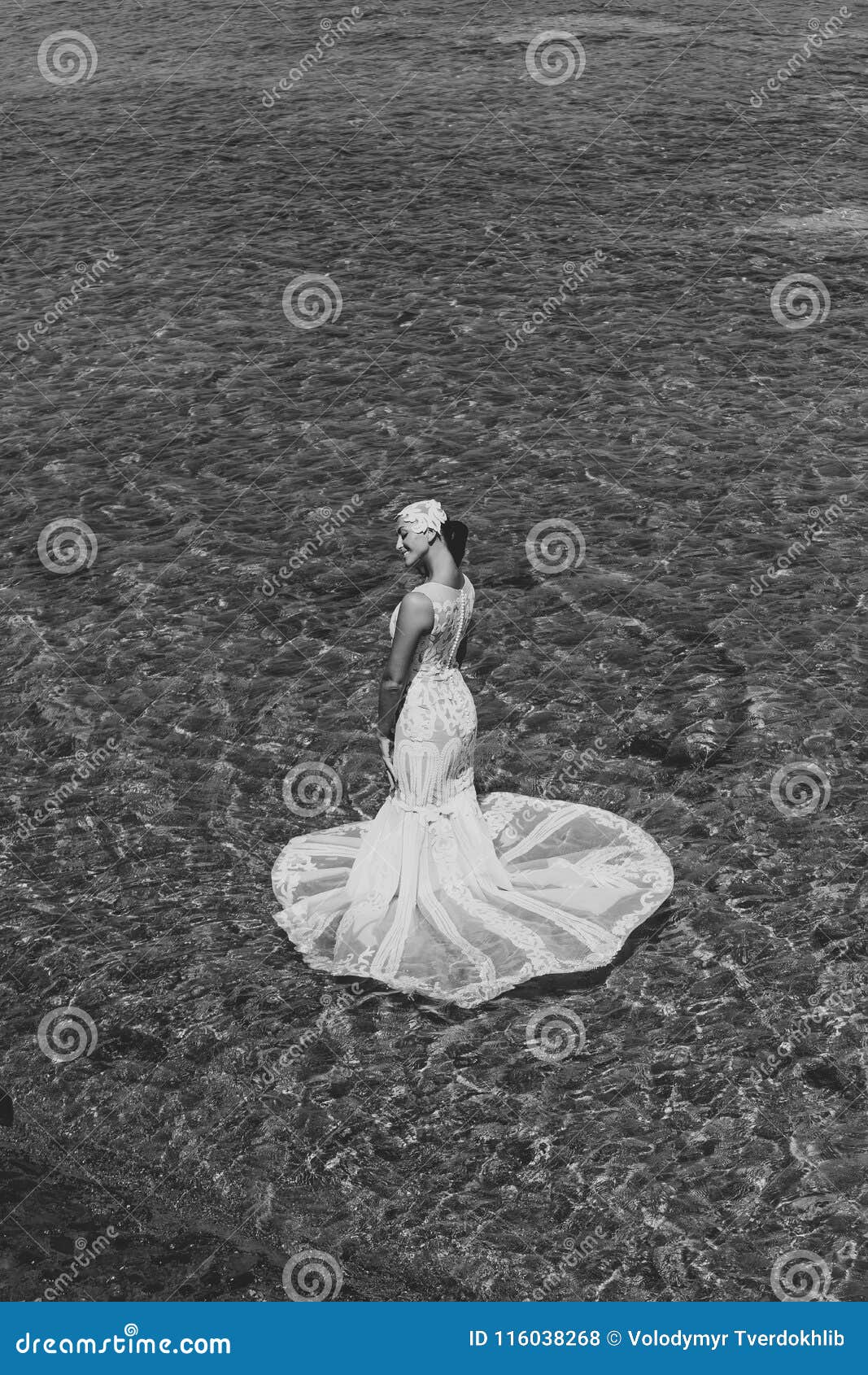 Woman In White Wedding Dress Stock Photo Image Of Bride Honeymoon