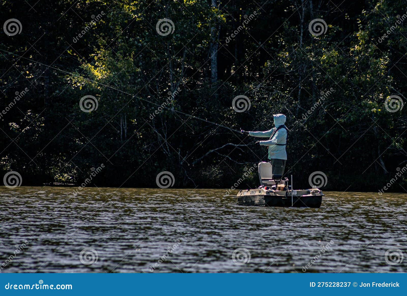 https://thumbs.dreamstime.com/z/woman-windbreaker-hoodie-fishing-small-single-person-boat-lake-casting-fishing-pole-person-fishing-pole-small-275228237.jpg