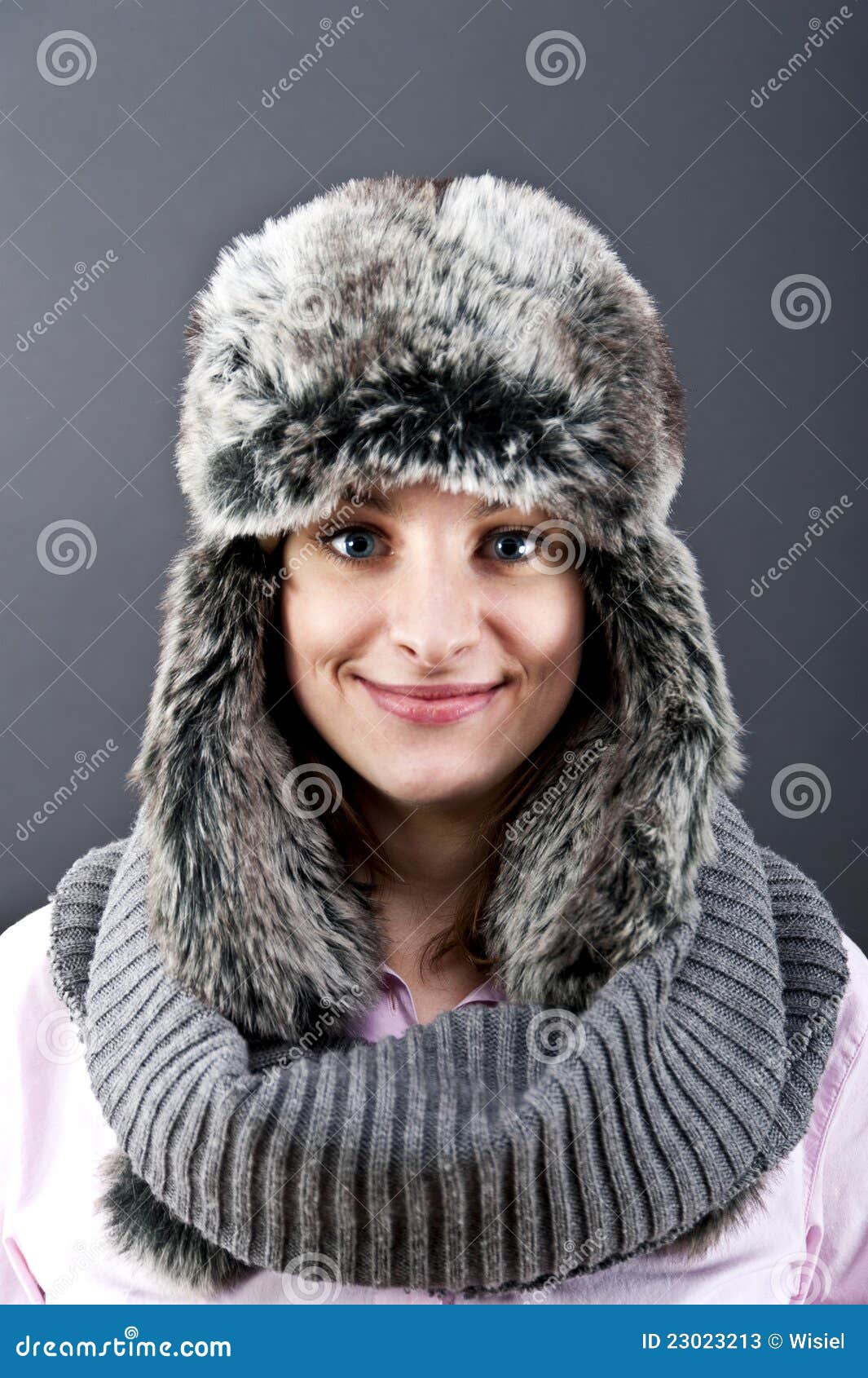 Woman in winter hat stock image. Image of closeup, adult 23023213