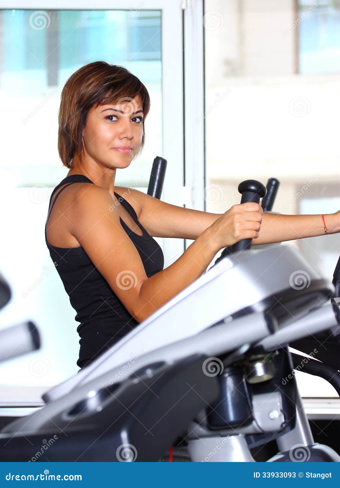 Woman working at the gym stock image. Image of person - 33933093