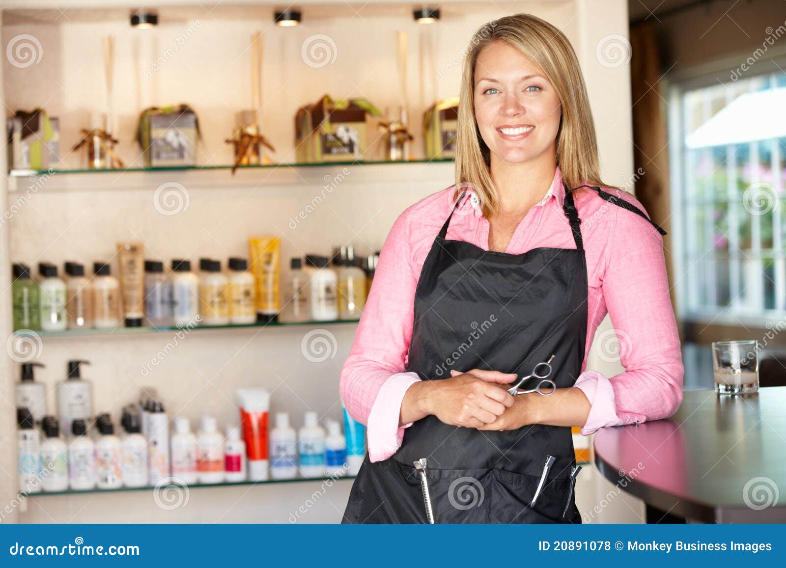 woman working in hairdressing salon