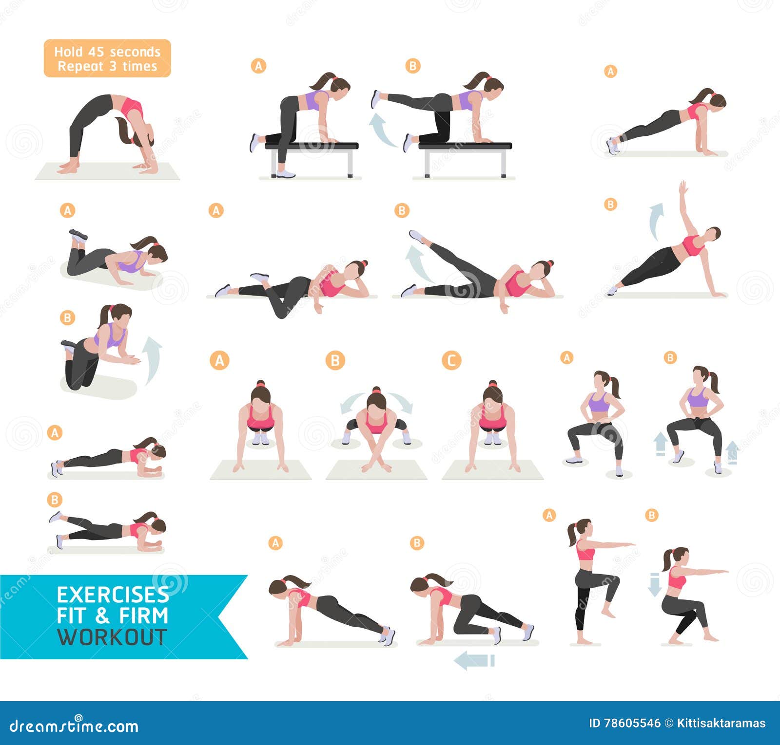 woman workout fitness, aerobic and exercises.