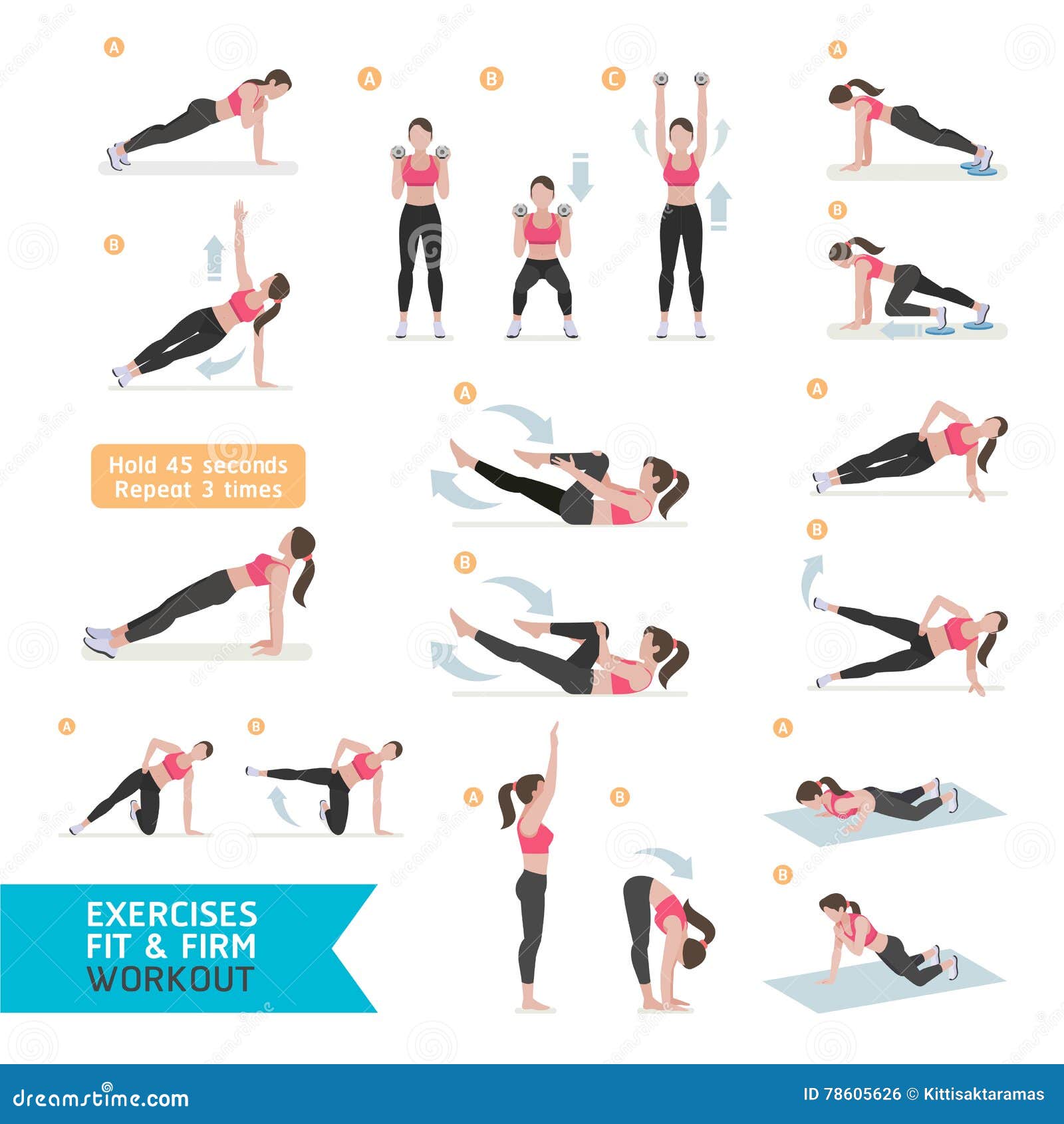 woman workout fitness, aerobic and exercises.