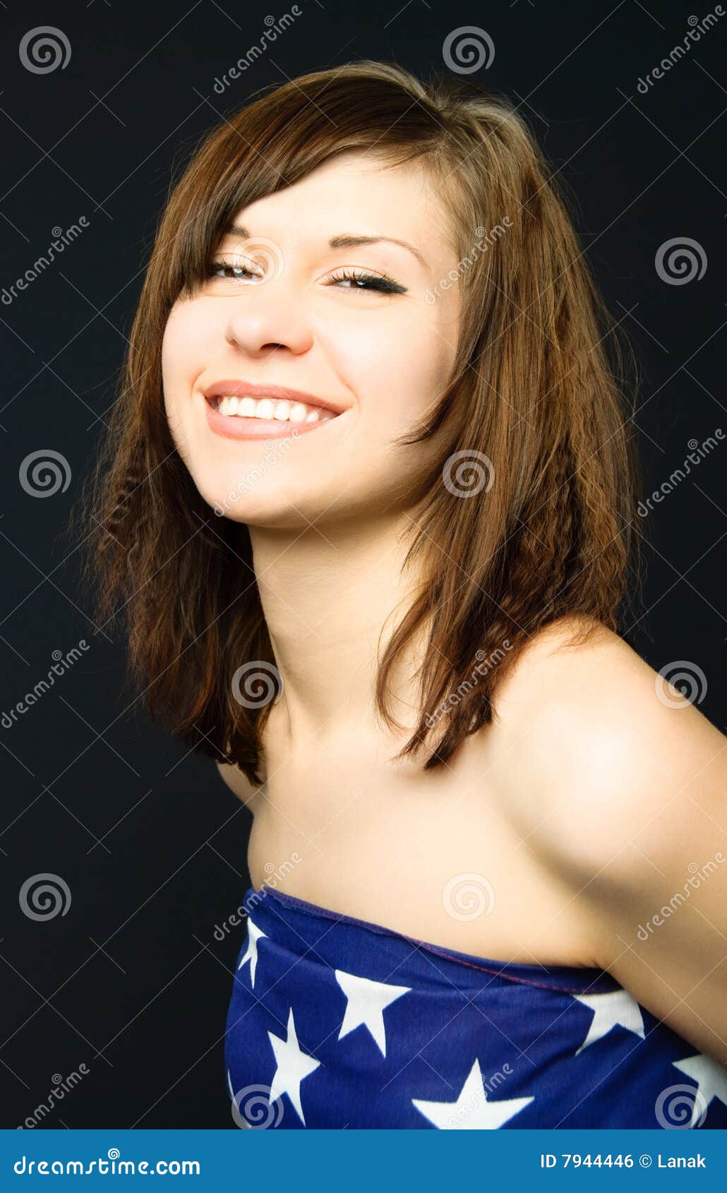 Woman Wrapped into an American Flag Stock Photo Image of independence, patriotic 7944446