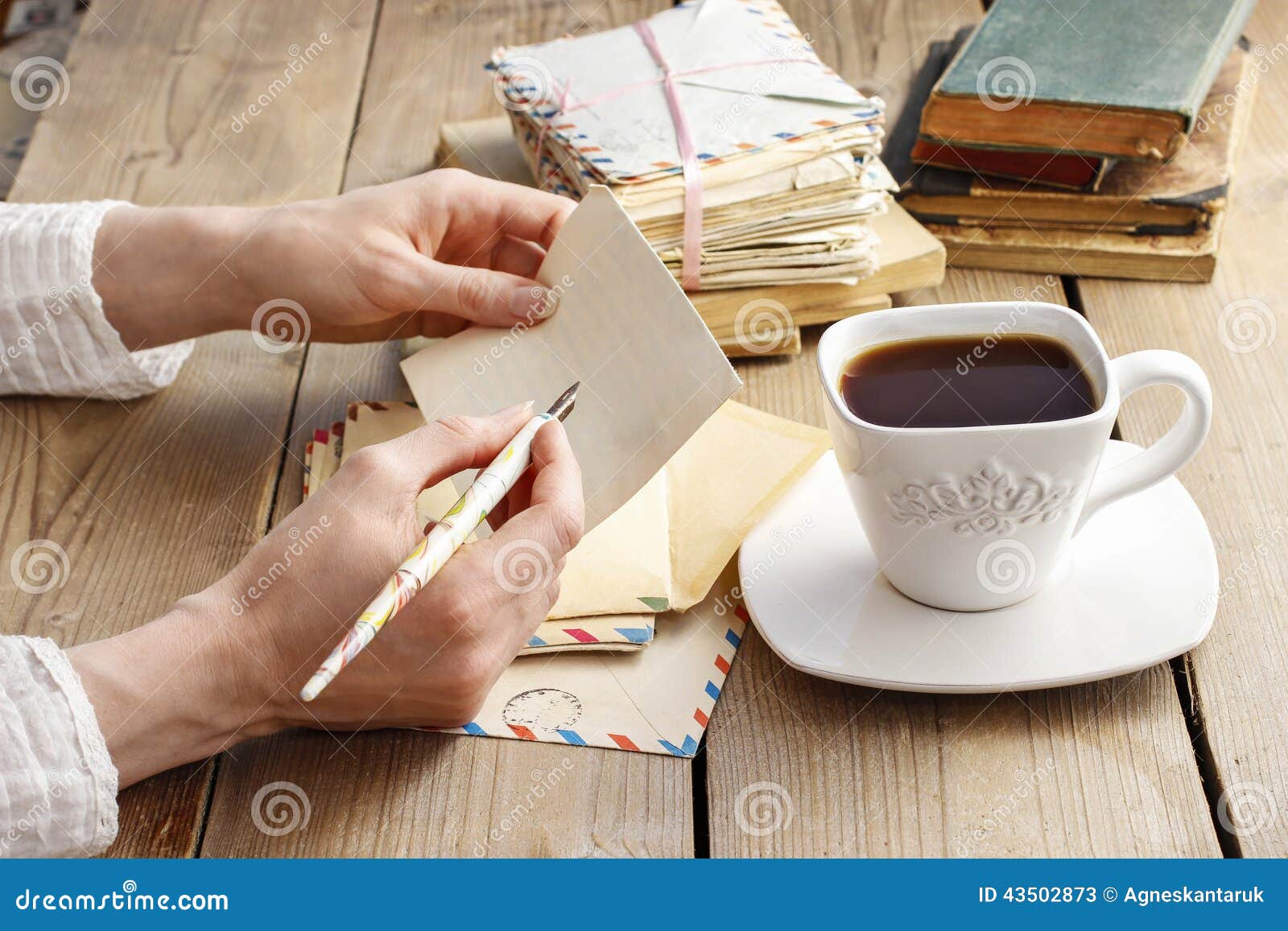 Woman Writing A Letter Stock Image Image Of Letter Past