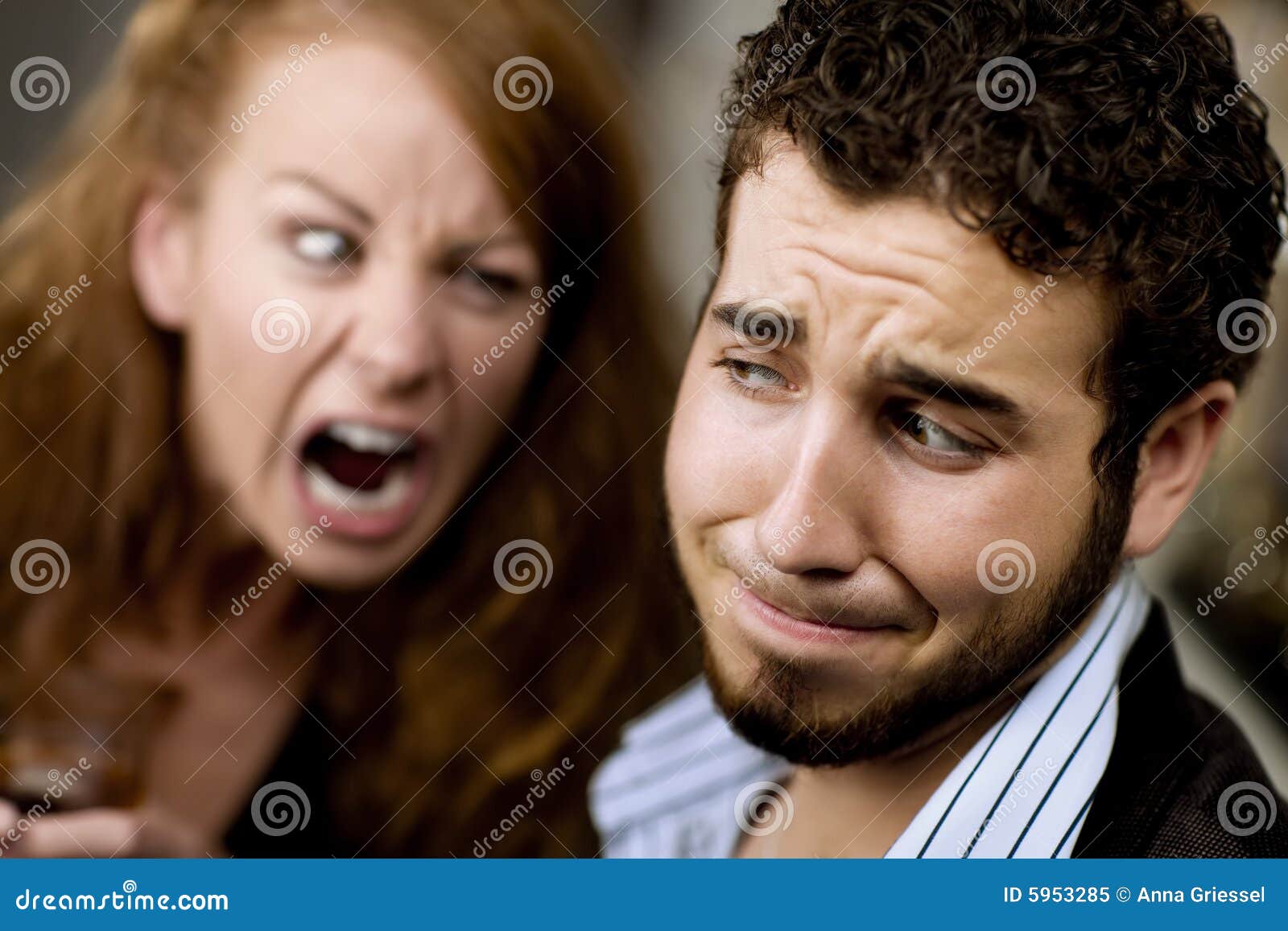 Woman Yells at Man stock image. Image of relationship 5953285
