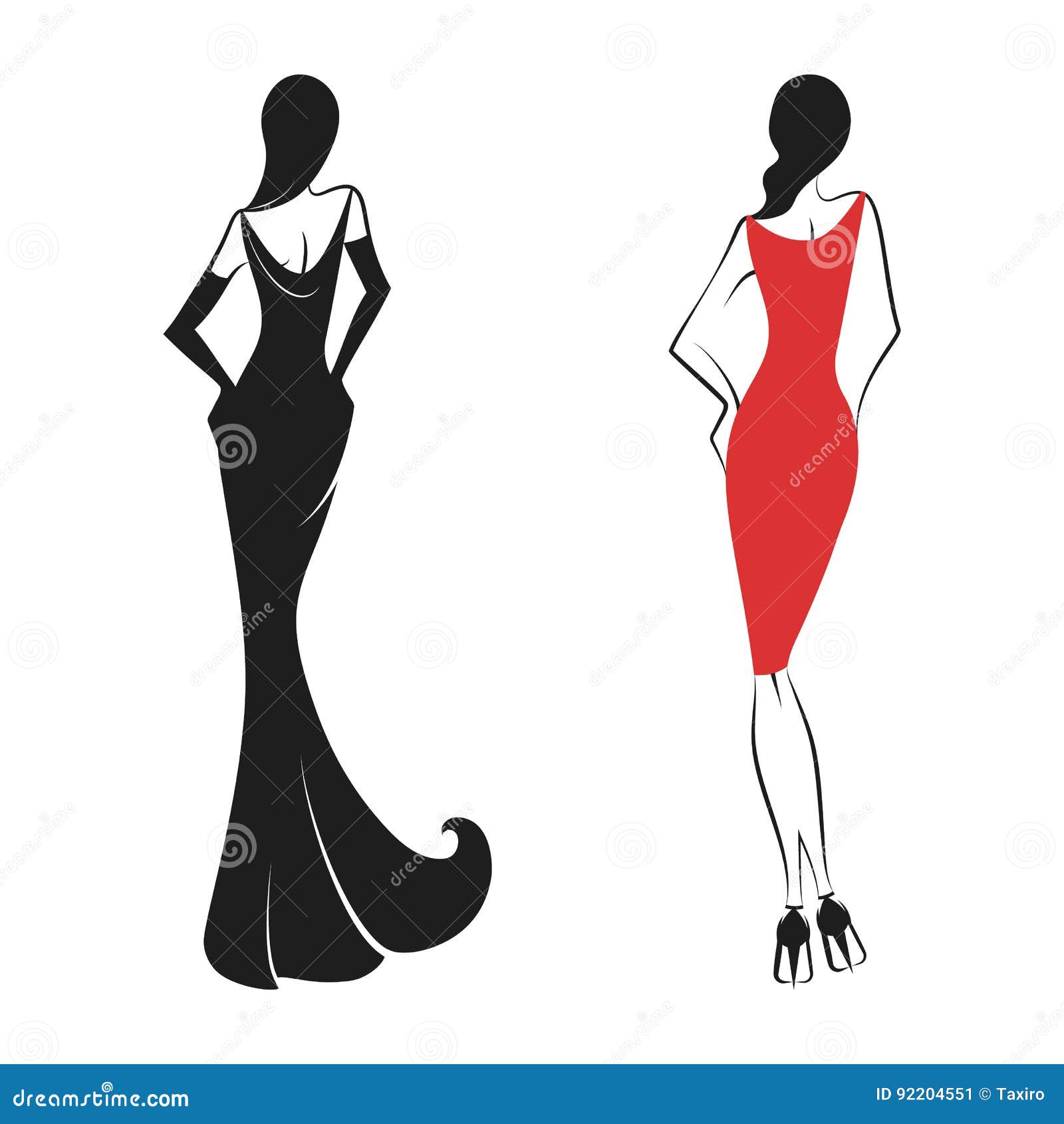 Woman Evening Gown Stock Illustrations – 4,575 Woman Evening Gown