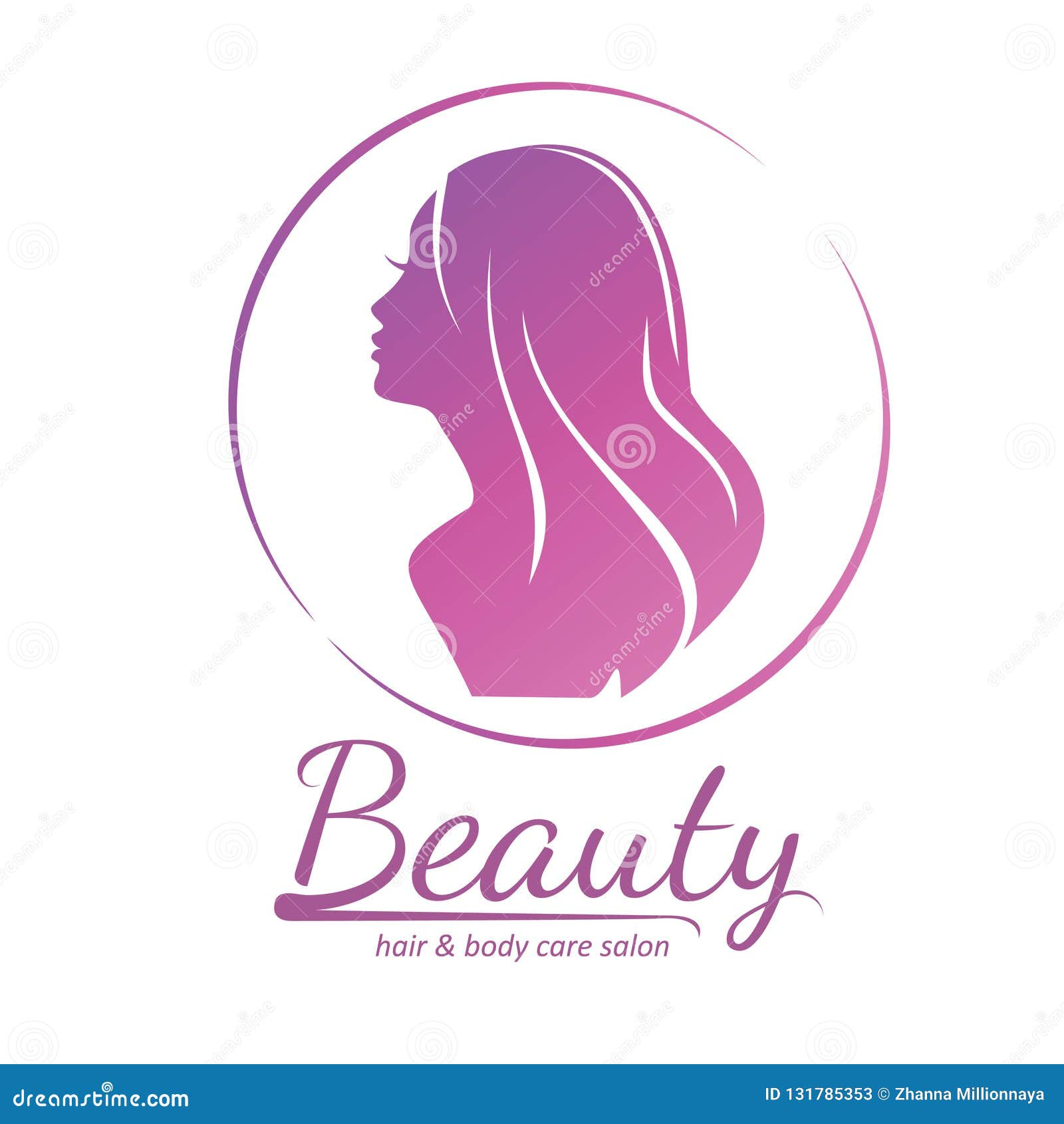 Womans Hair Style Stylized Sillhouette Stock Vector - Illustration of hair,  round: 131785353