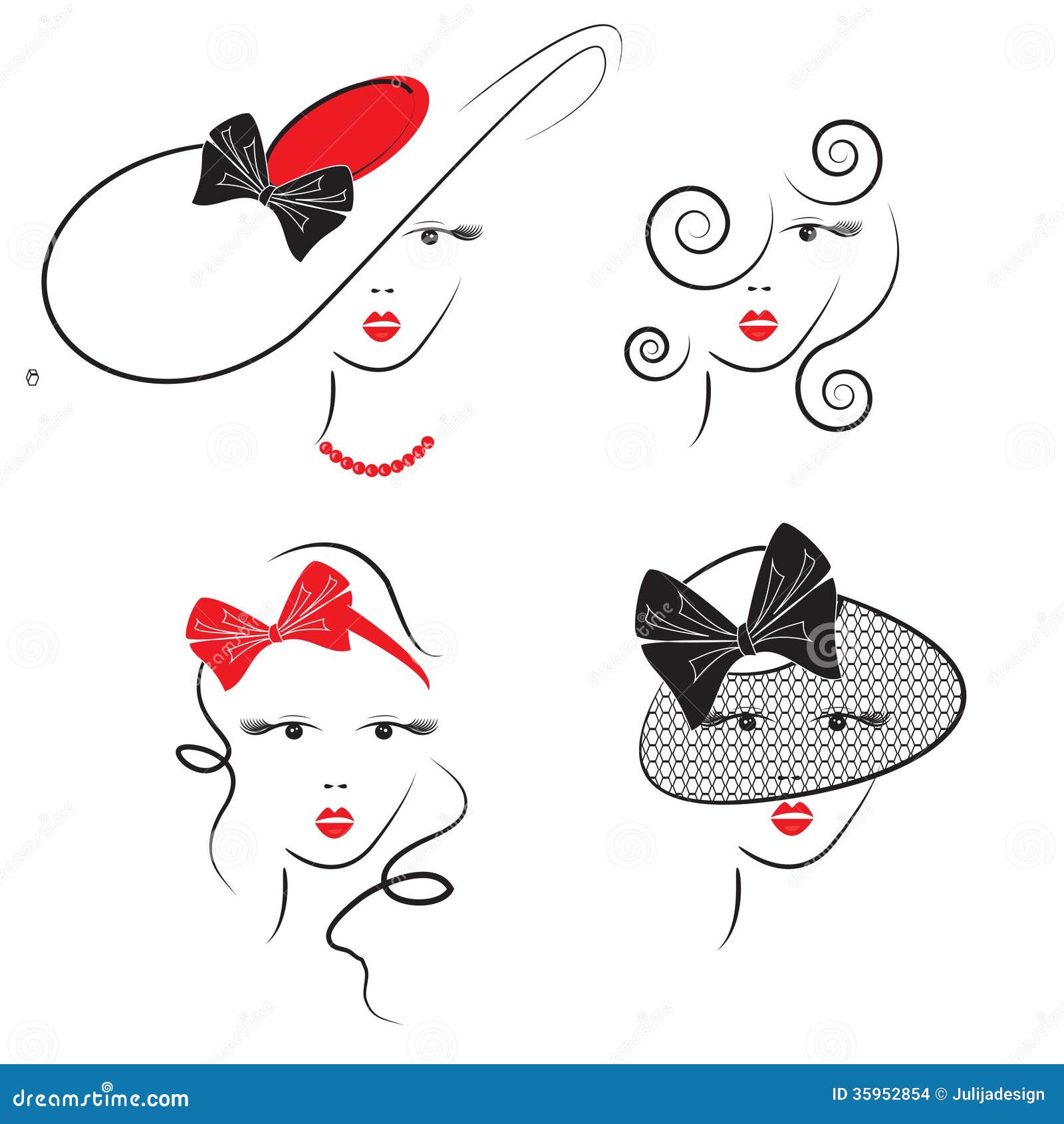 Womans hair styles stock vector. Illustration of hair 35952854