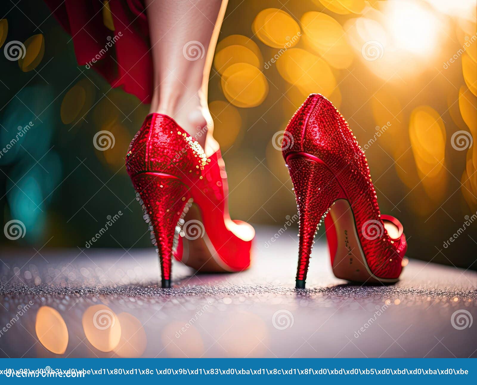 Womans Legs with Stylish Red Shoes High Heels. Ai Generative Stock ...