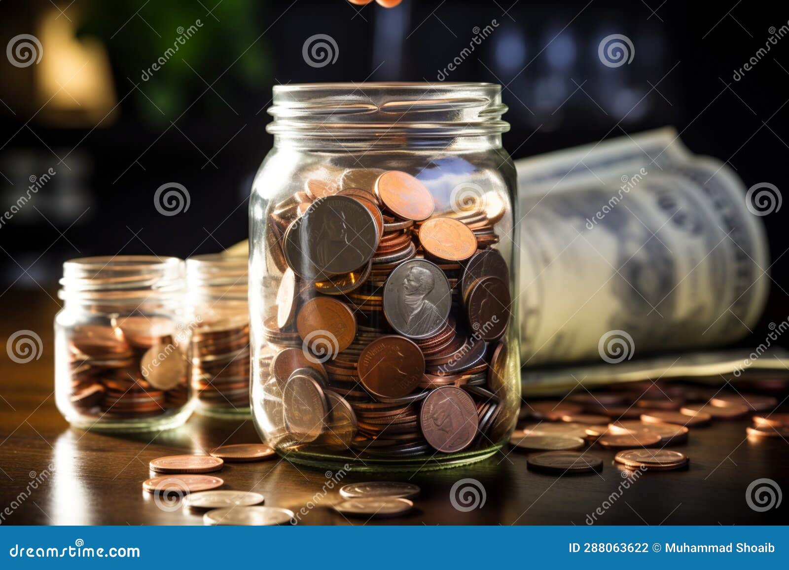 womans paper bill joins euro coins, enriching the jar with incremental cents