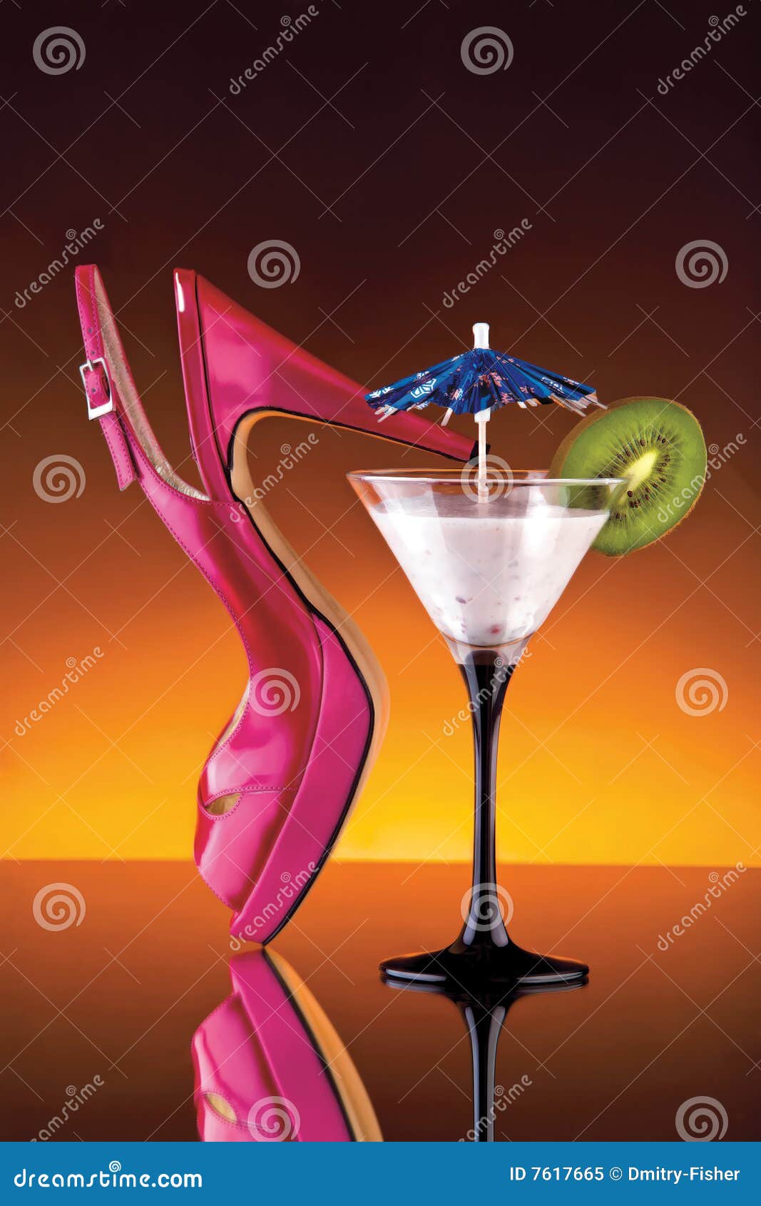 Womans Shoe And Cocktail Royalty Free Stock Photo Image 7617665