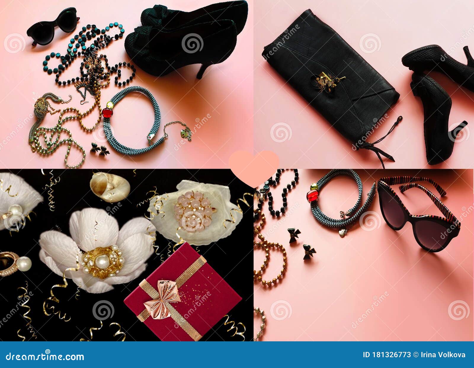 Women Accessories Black Shoes Sunglasses Jewelry Perfume Bag White ...