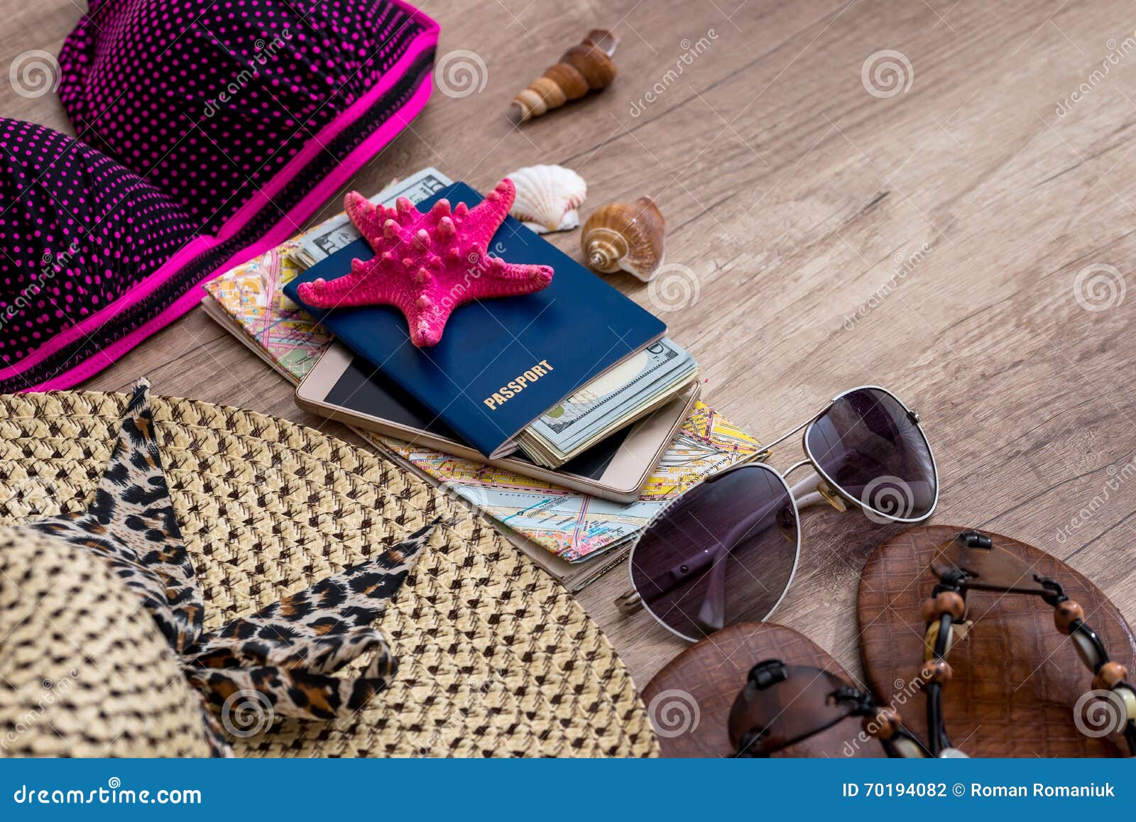 Women Accessories and Objects for Vacations Stock Photo Image of