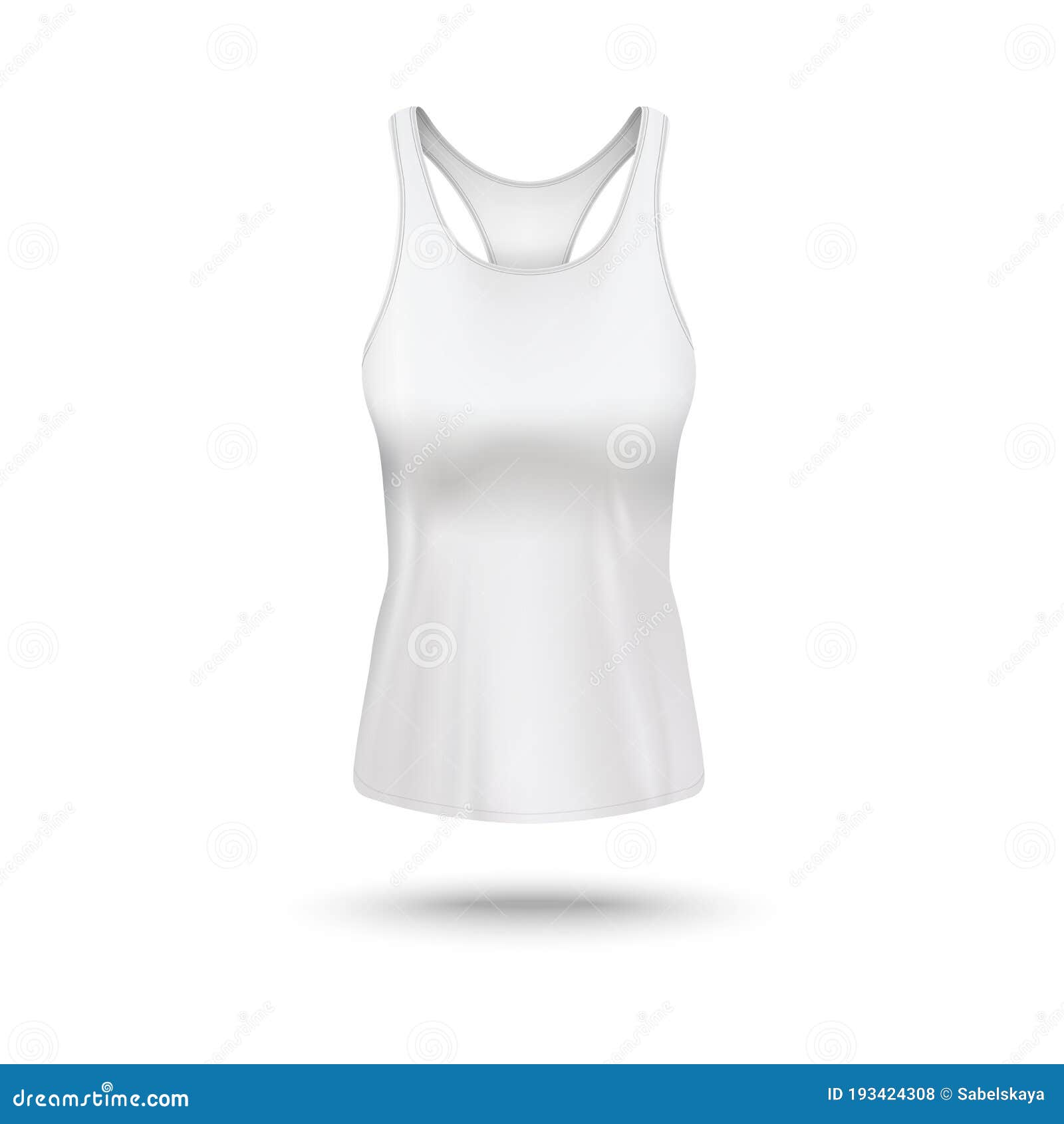 White Tank Top Front Back Views Stock Vector (Royalty Free) 1935805009