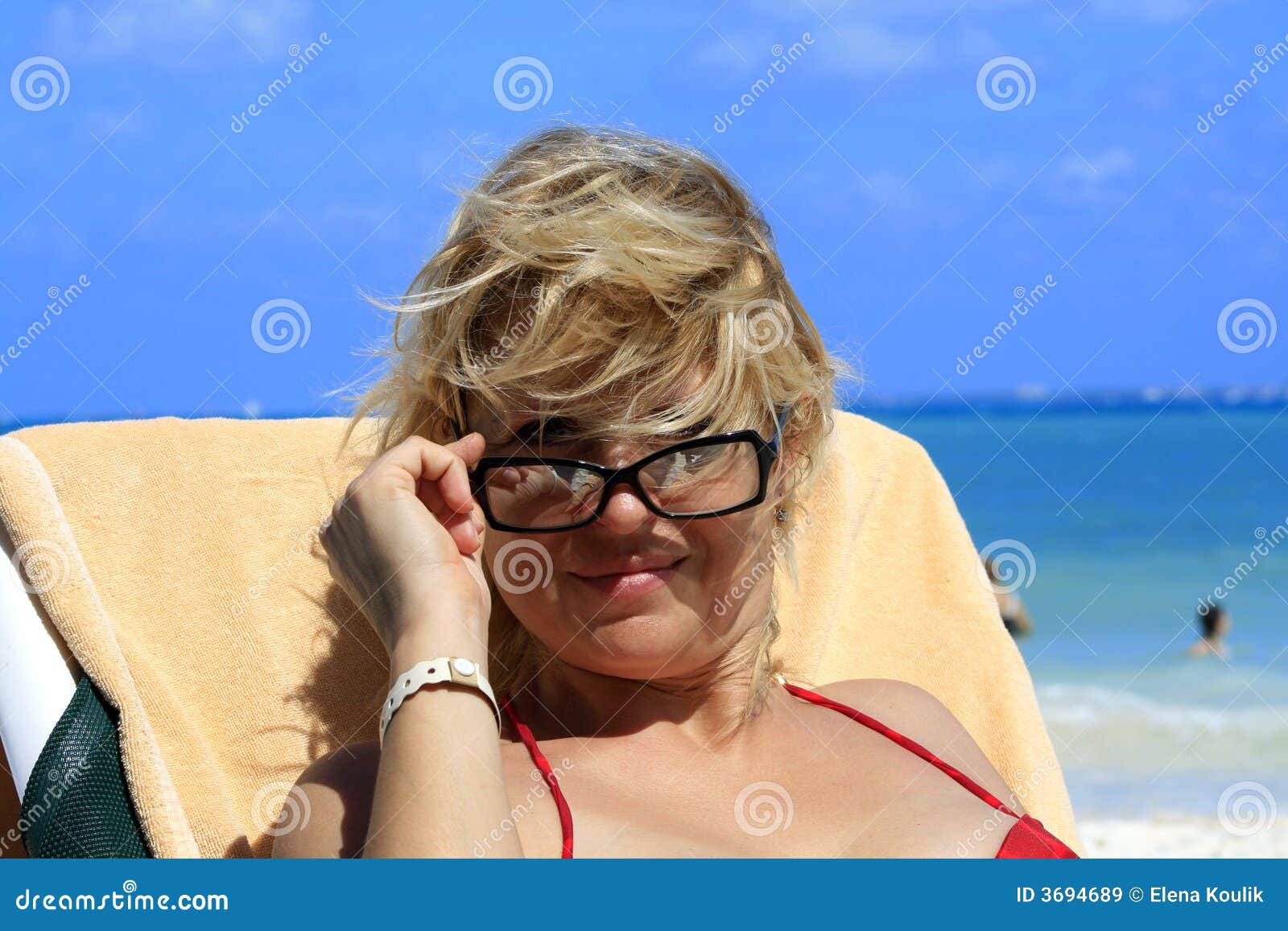 Women on the beach stock image. Image of ocean, lying - 3694689
