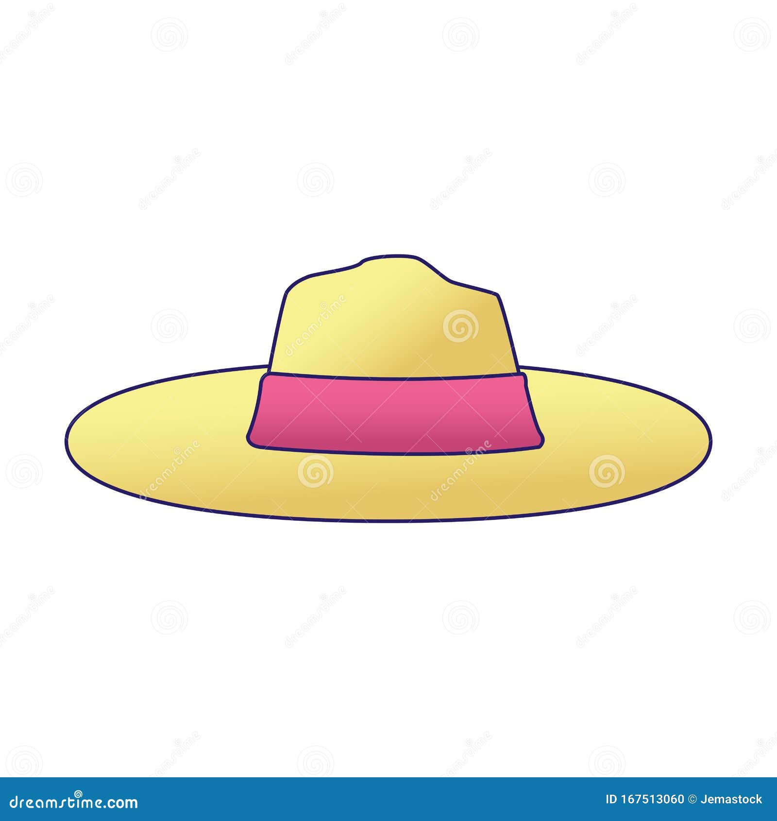 Women beach hat icon stock vector. Illustration of female - 167513060