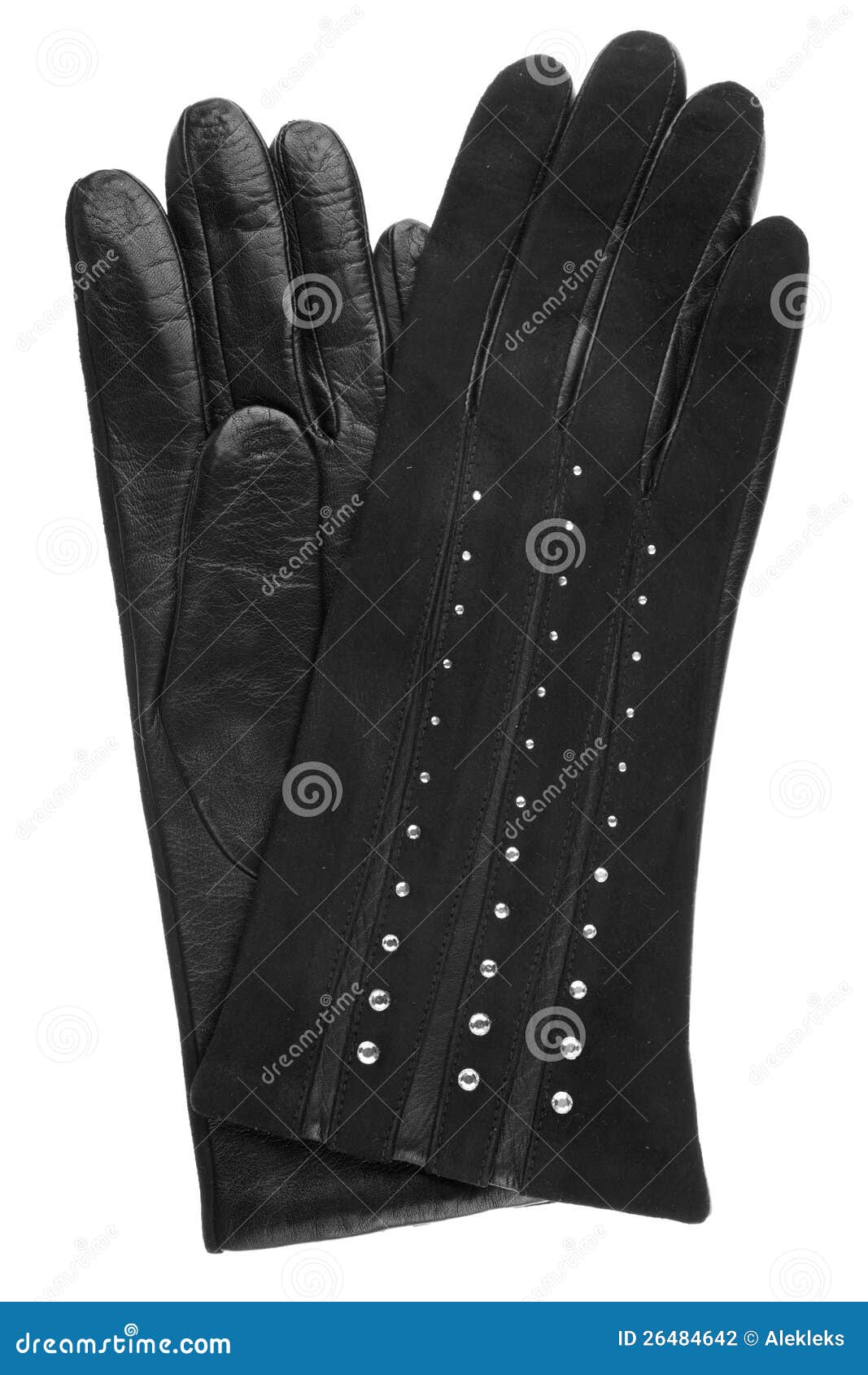 Women black leather gloves stock photo. Image of leather - 26484642