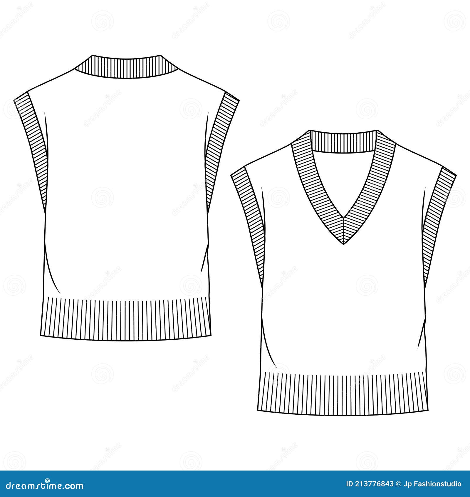 Western Vest Waistcoat Technical Fashion Illustration With Sleeveless Yoke  Flap Pockets Fitted Body Flat Apparel Stock Illustration - Download Image  Now - iStock