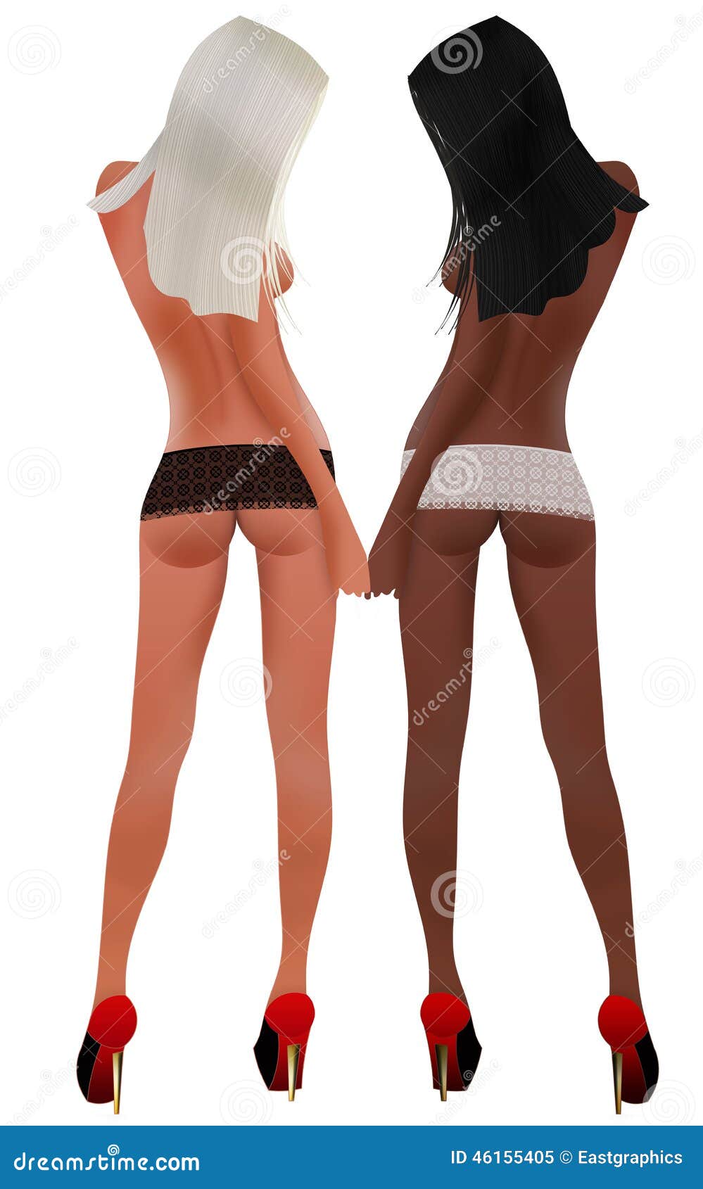 Women Lingerie Lace Panties Stock Illustration - Illustration of black,  adult: 46155405