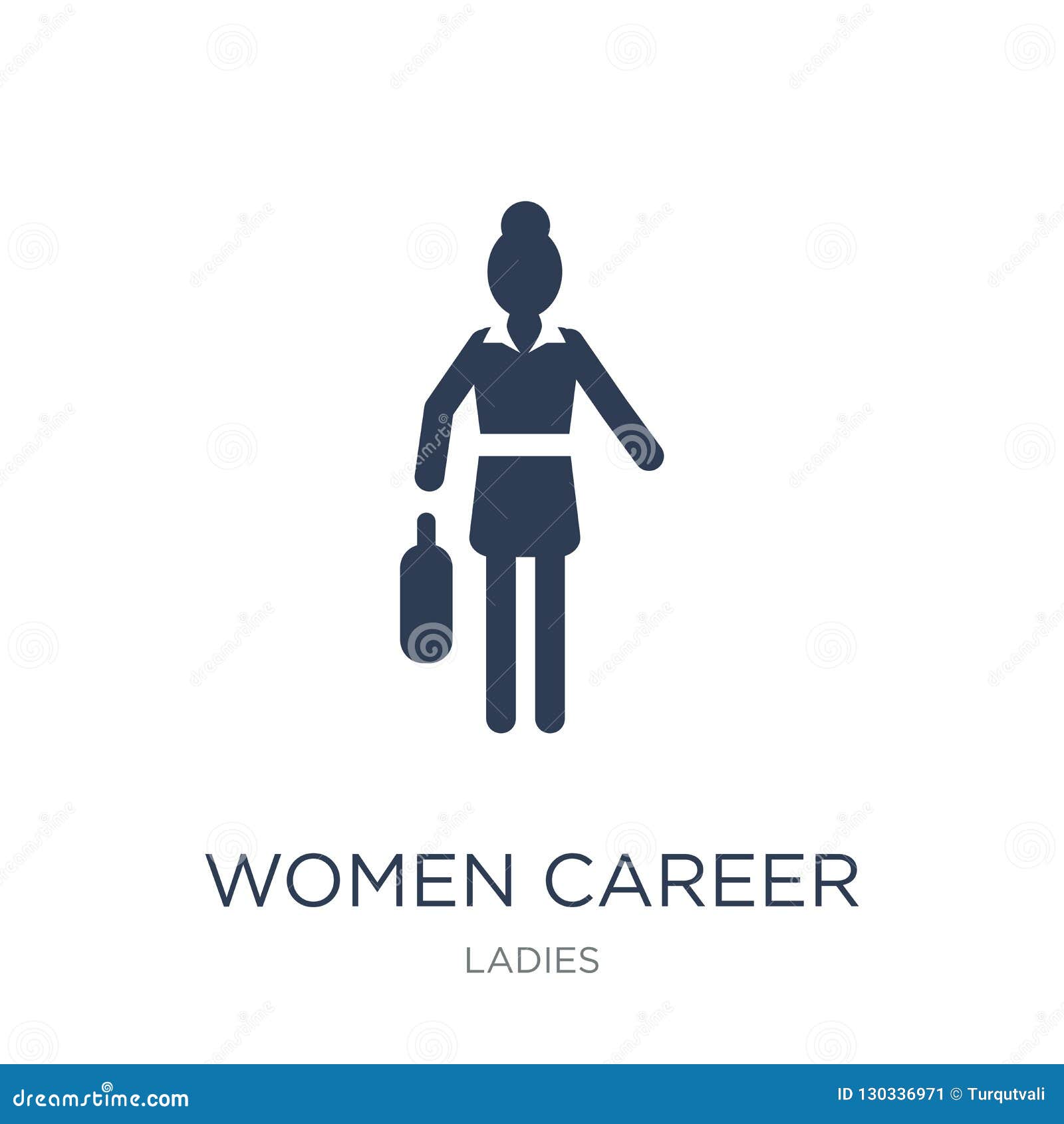 Women Career Icon. Trendy Flat Vector Women Career Icon on White