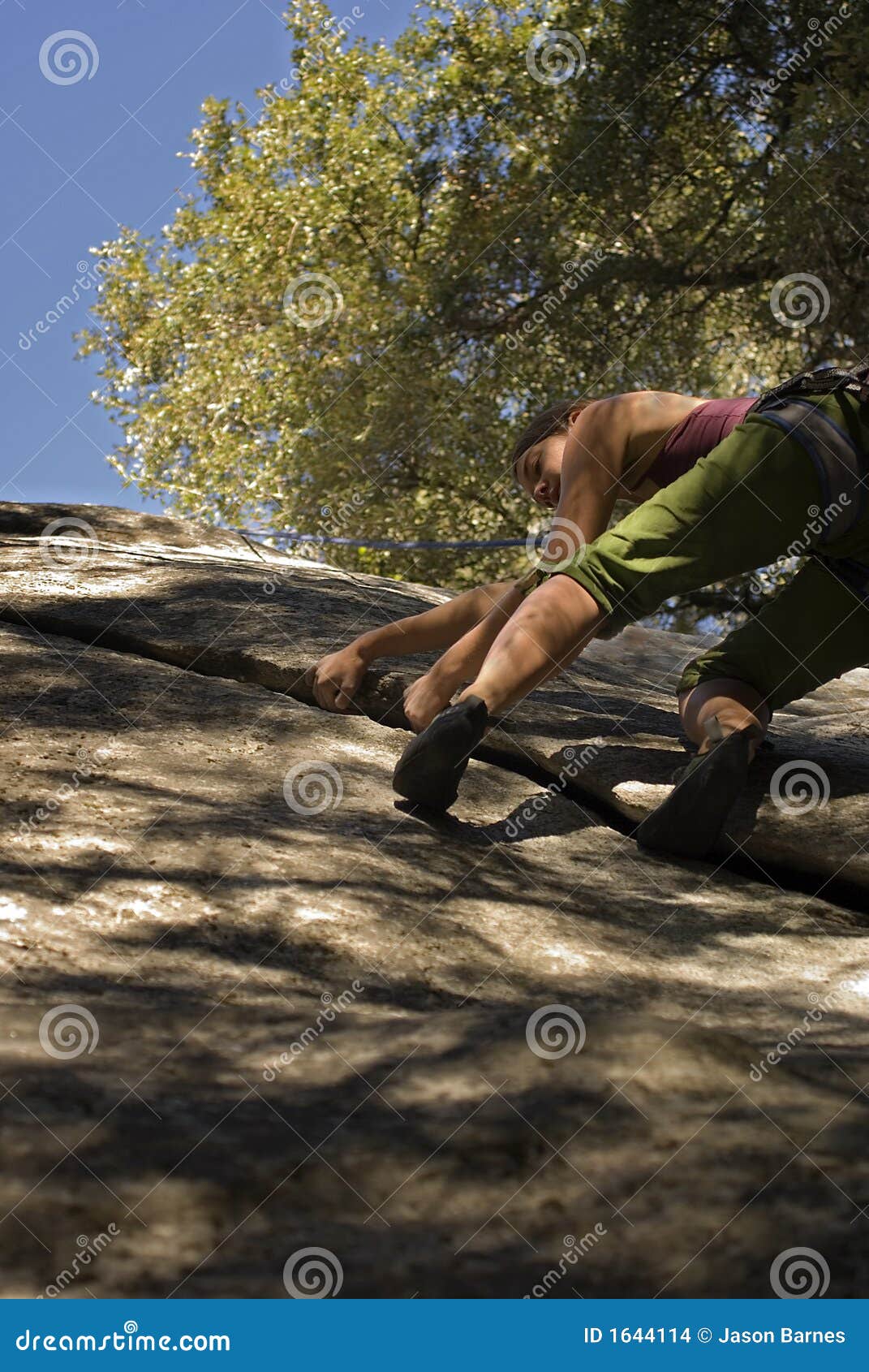 Women climbing in Yosemite stock photo. Image of vertical 1644114