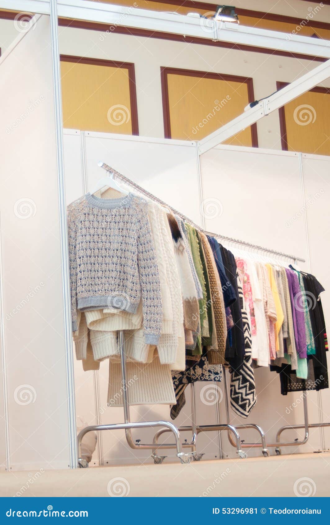 Women clothing stand stock image. Image of cloth, braid 53296981