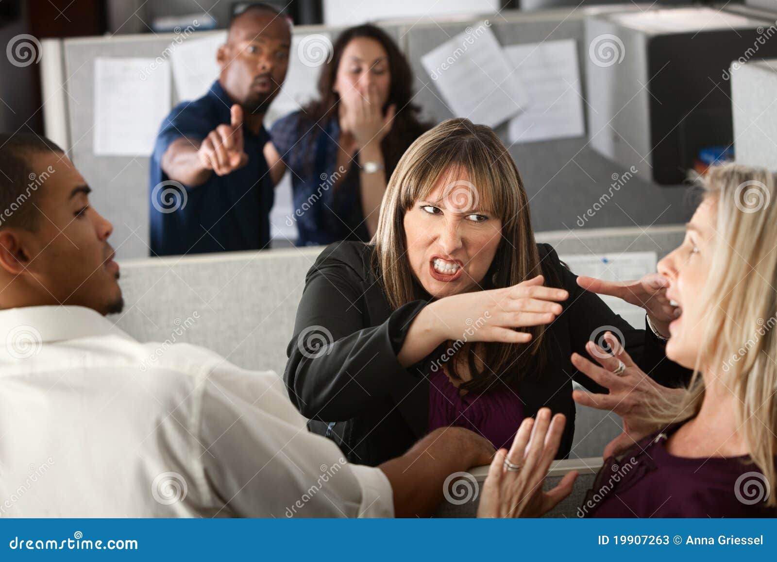 women coworkers quarreling