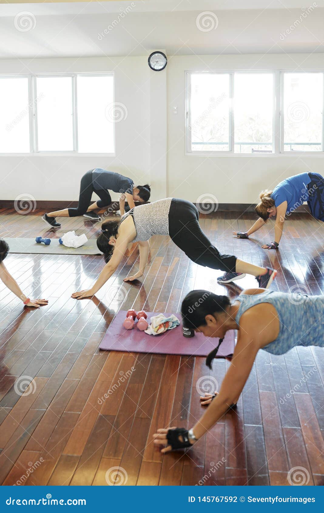 Women Doing Mountain Climber Exercise Stock Photo Image of mountain