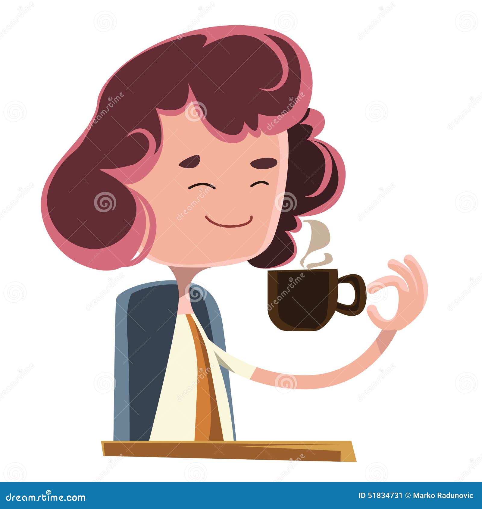 clipart of lady drinking coffee - photo #42