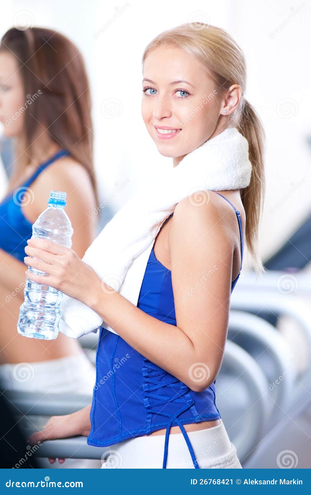 Women Drinking Water after Sports Stock Image Image of bottle, cold