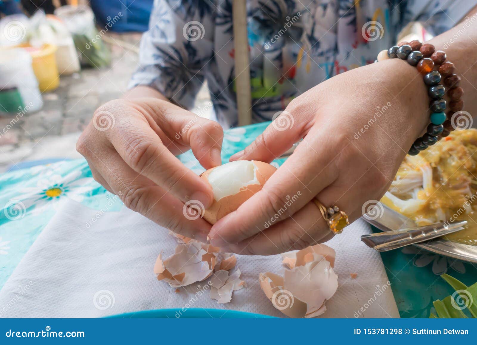 Women are Eating Boiled Eggs for Breakfast Stock Photo Image of