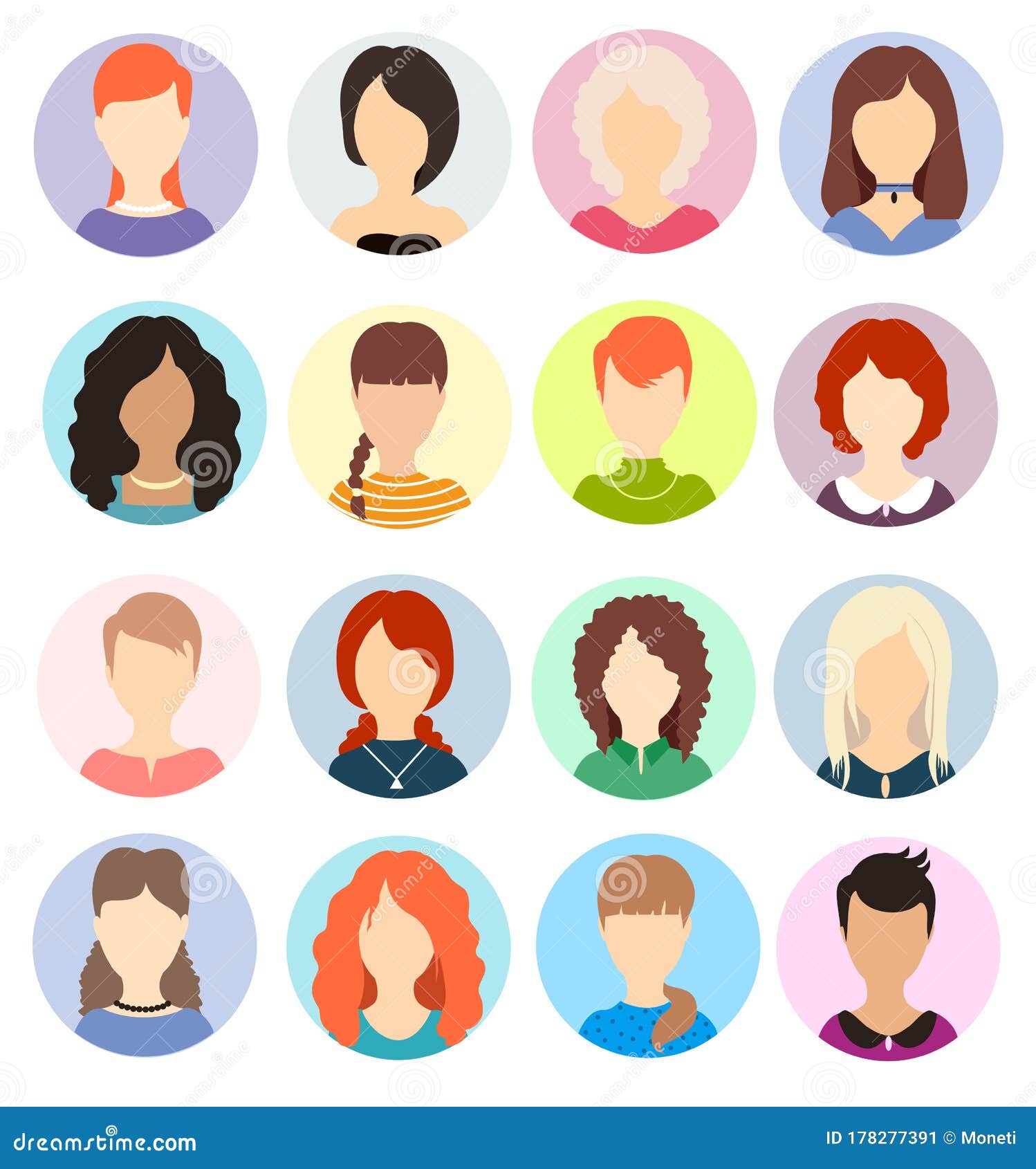 Free: Female Avatar Icon Vector Illustration 