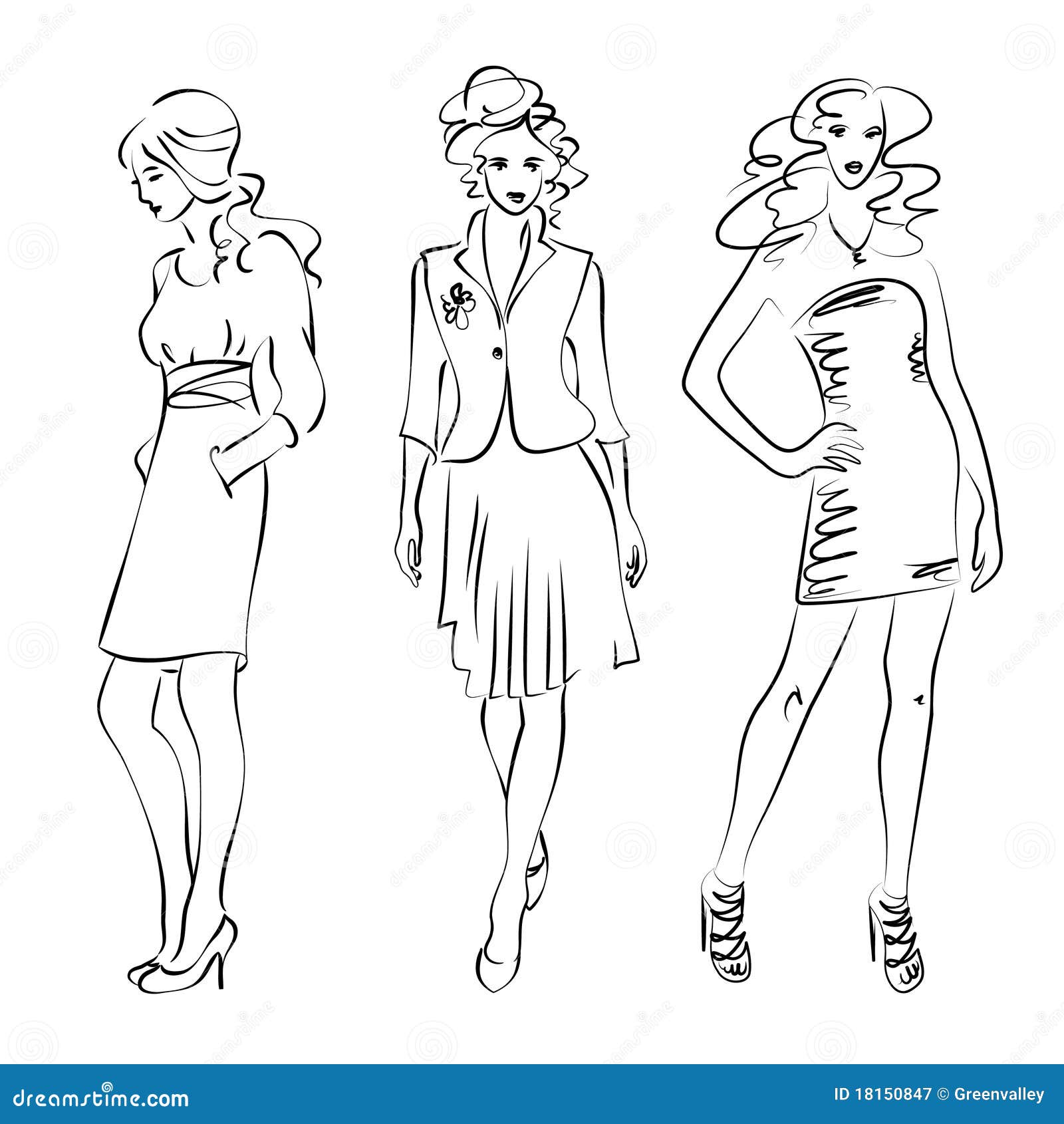 Women fashion stock vector. Illustration of modern, luxury - 18150847