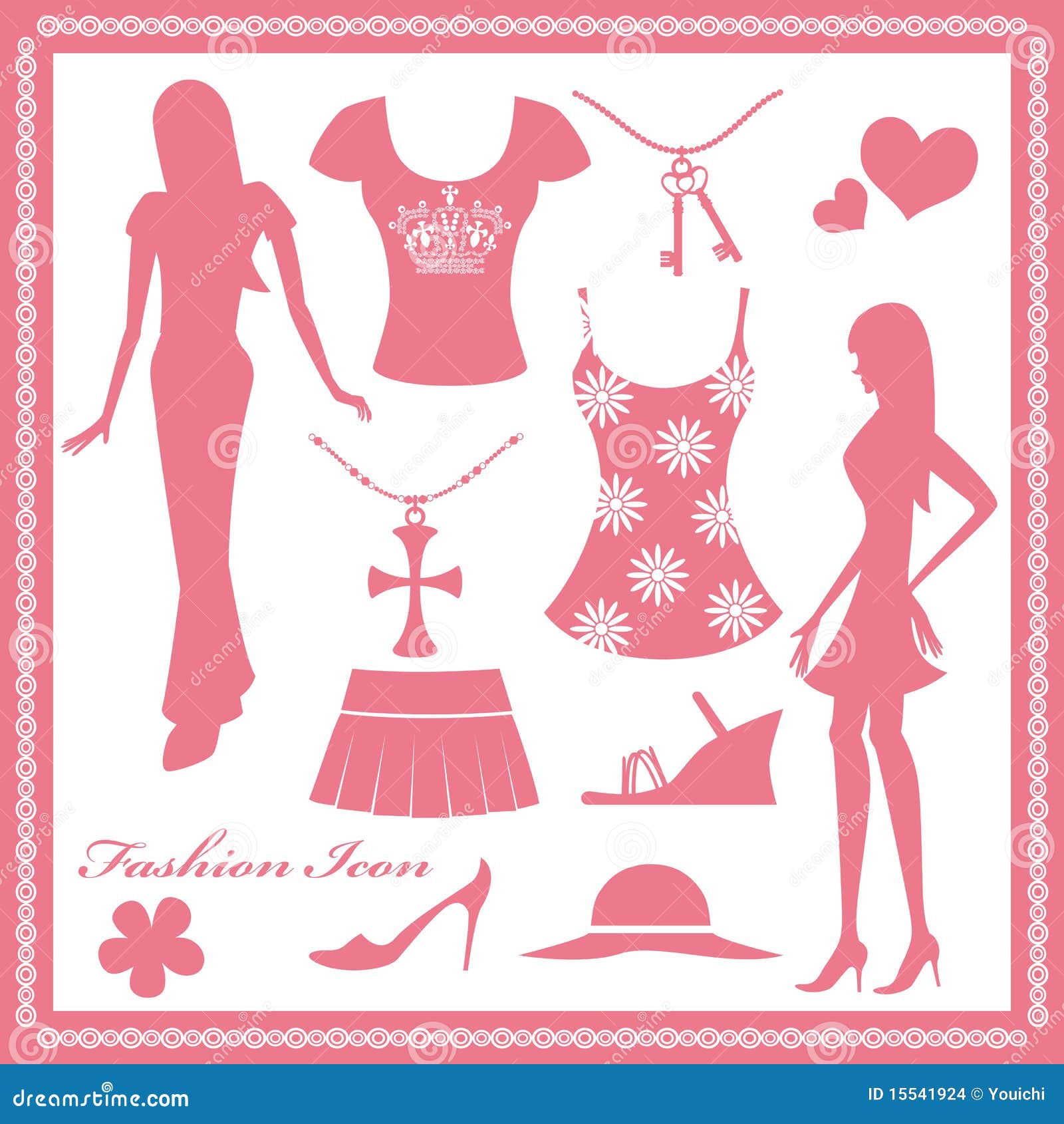 Women fashion icons set stock vector. Illustration of concept - 15541924