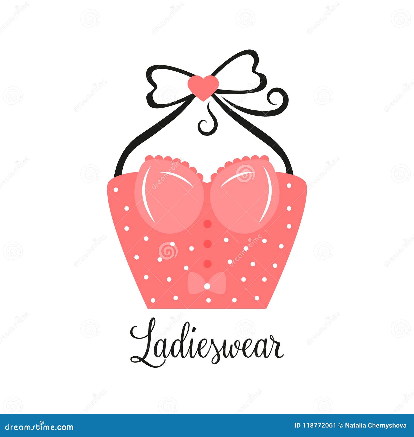 Premium Vector  Sexy female pink underwear pantie and bra. fashion  concept. vector cartoon isolated illustration.