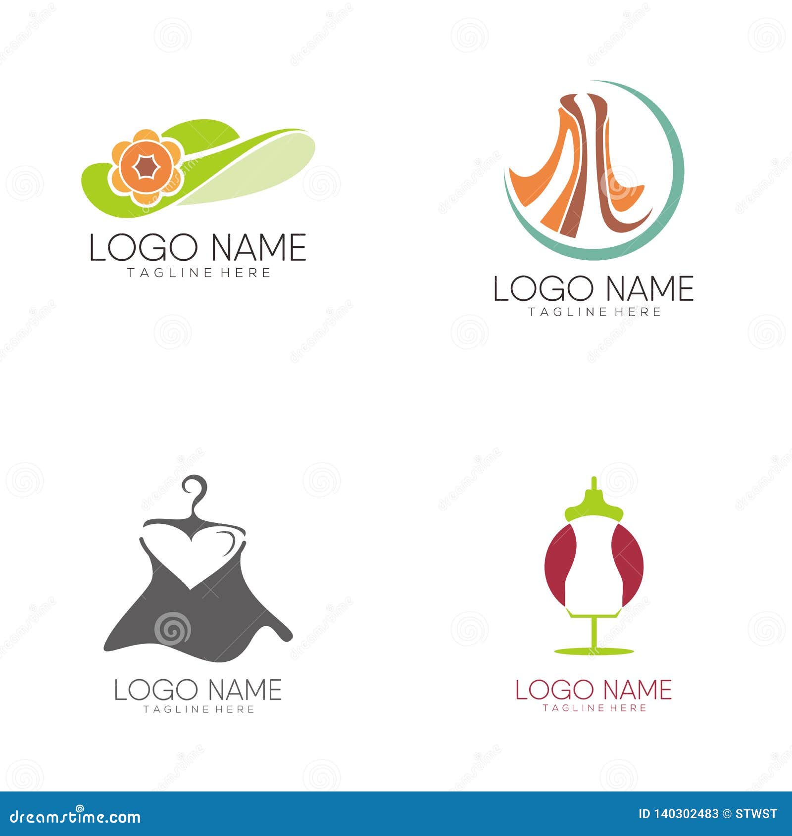 Women Fashion Logo and Icon Design Stock Illustration - Illustration of ...