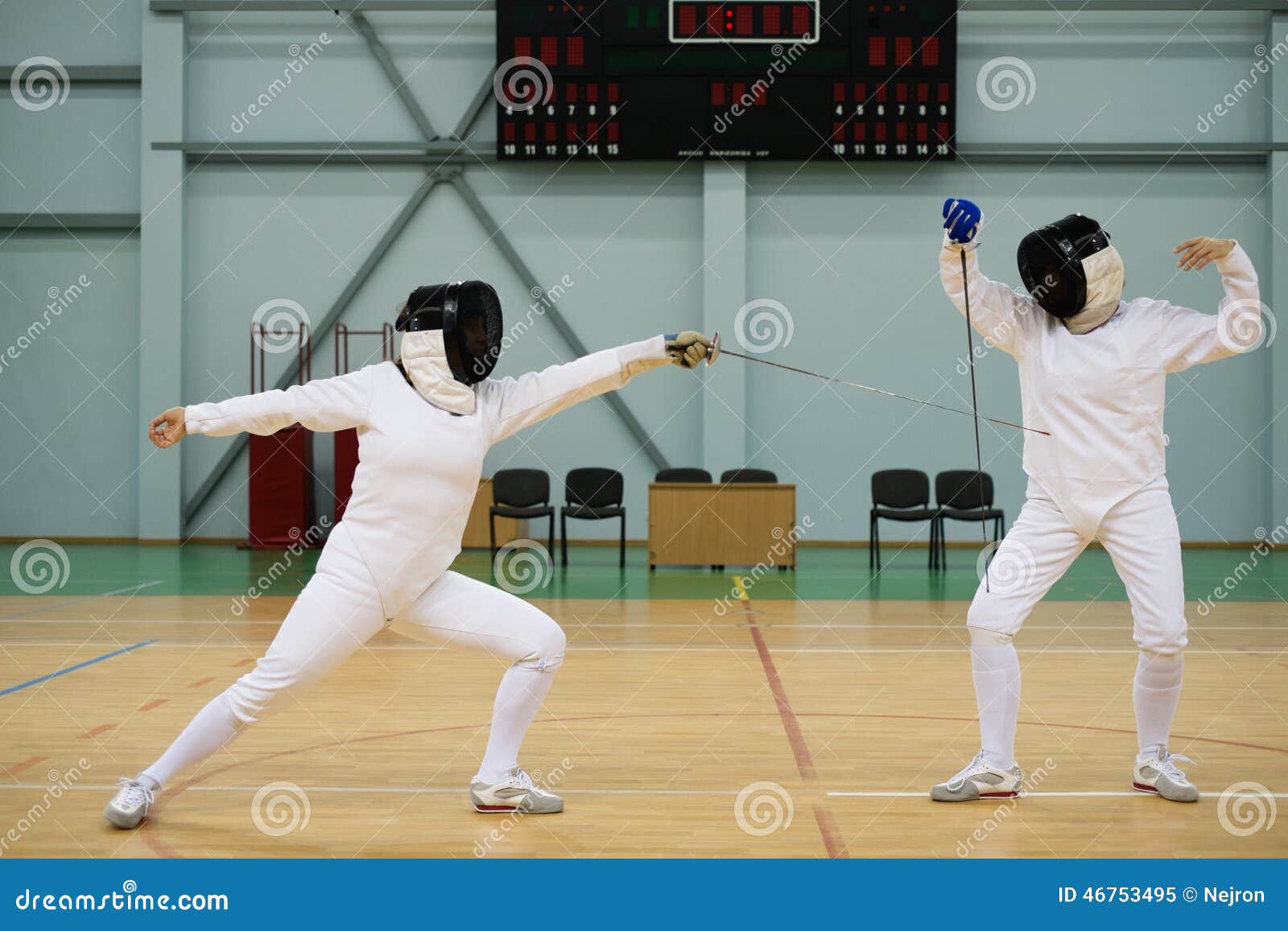 Women on a Fencing Training Stock Image Image of protect, helmet