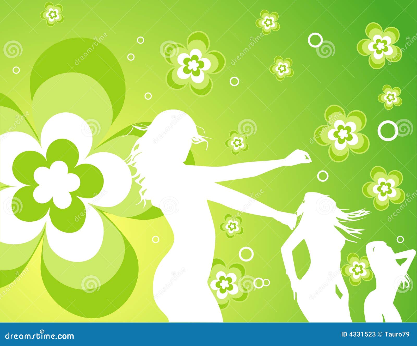 Women floral fashion stock vector. Illustration of green - 4331523