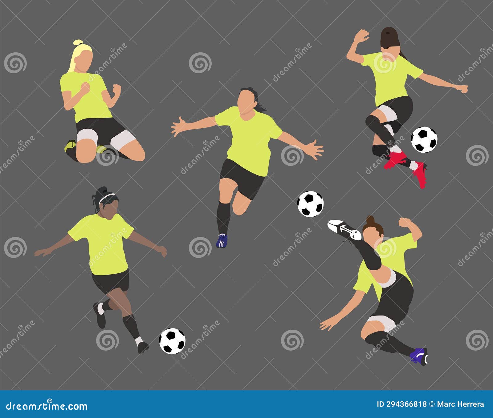 women football team competition poses