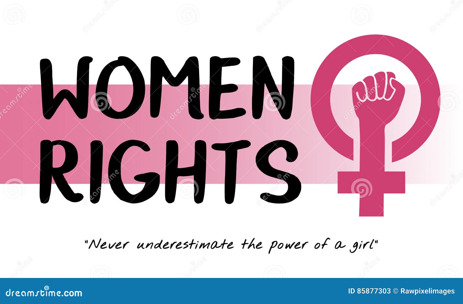 Women Girl Power Feminism Equal Opportunity Concept Stock Illustration ...