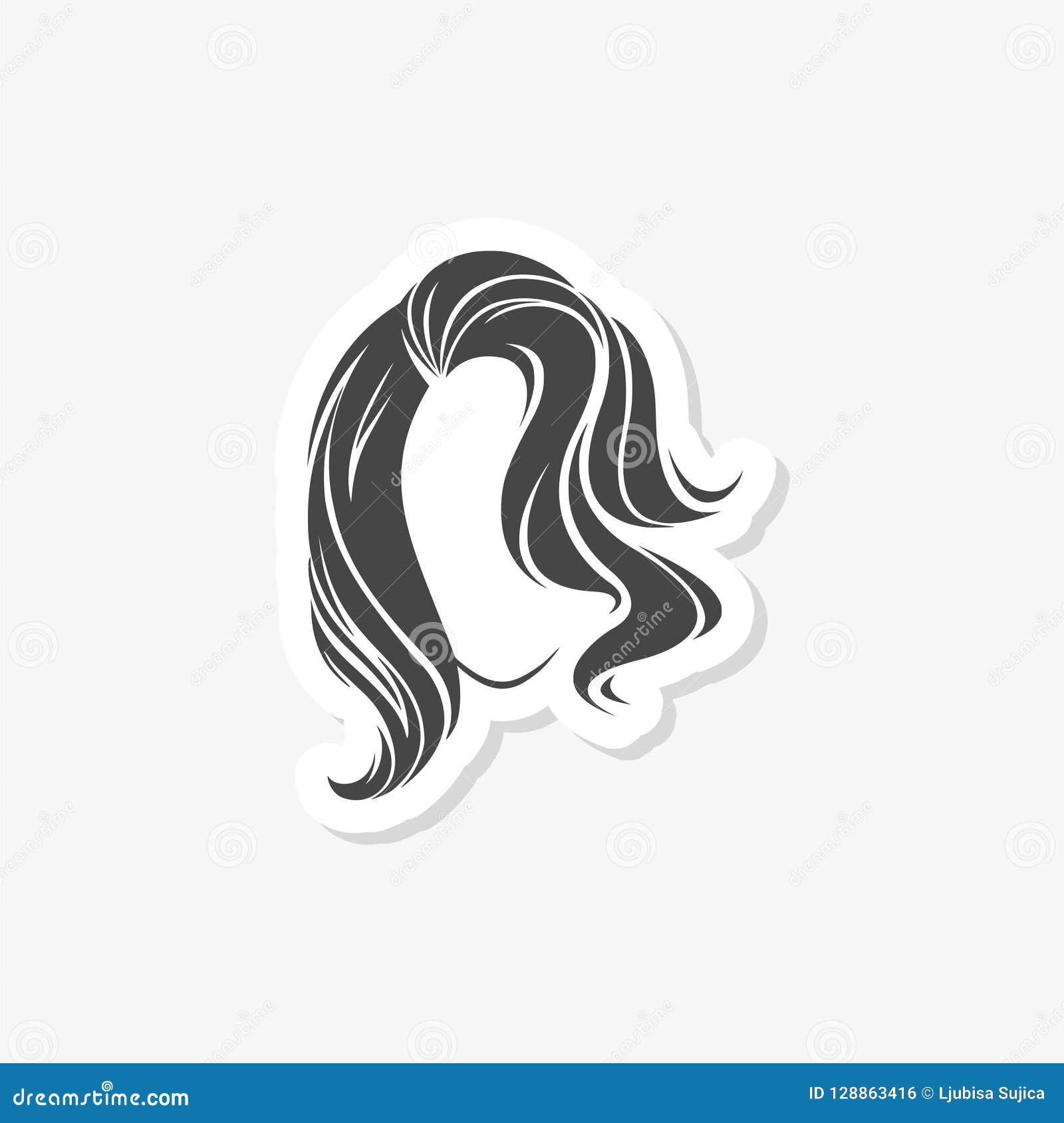 Women Hair Style Sticker, Logo Women Face on White Background Stock Vector - Illustration of modern, barber: 128863416 Women Hair Style Sticker, Logo Women Face on White Background Stock Vector - Illustration of modern, barber: 128863416
