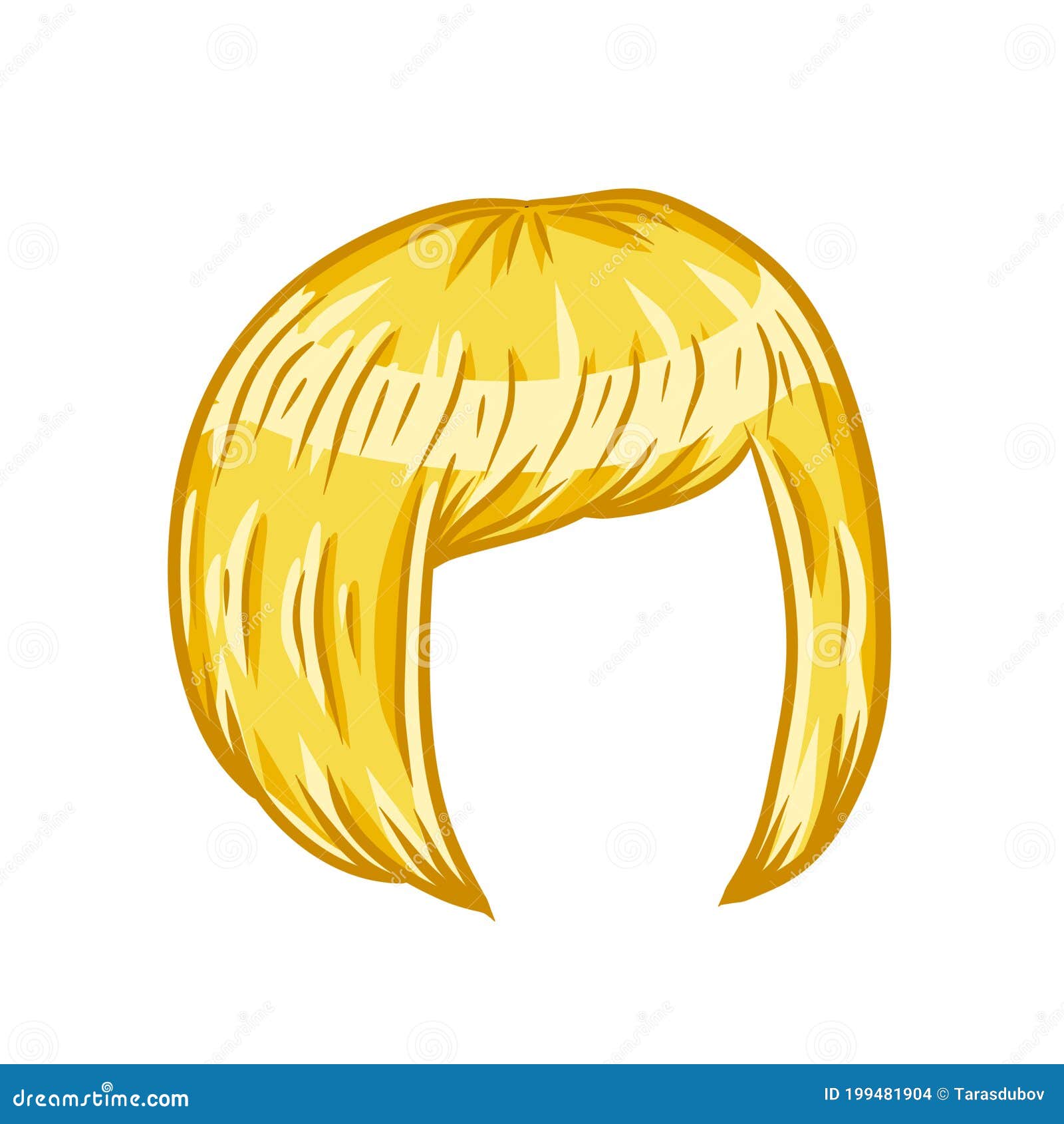 Women Hairstyle. Blonde Hair on the Head. Trendy Modern Haircuts Girl - Bob  Cut. Sketch Color Cartoon Illustration Stock Vector - Illustration of  design, blonde: 199481904