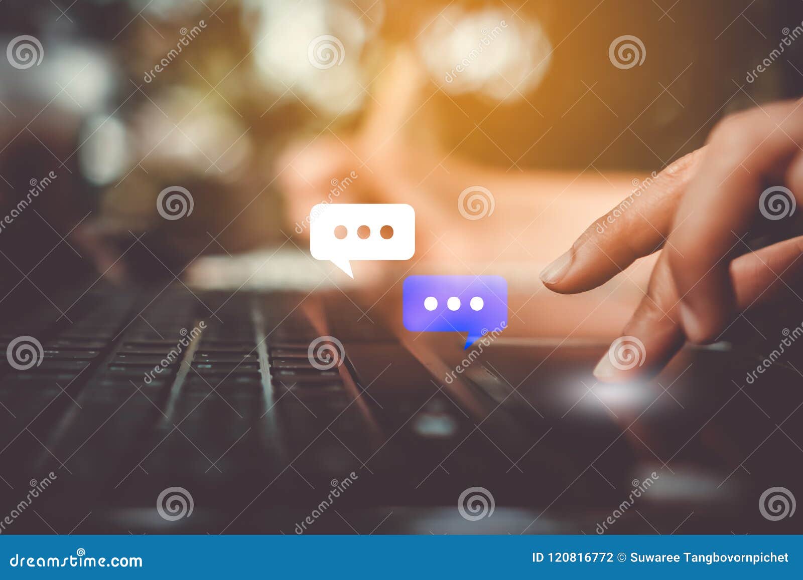 women hand using smartphone typing, chatting conversation .