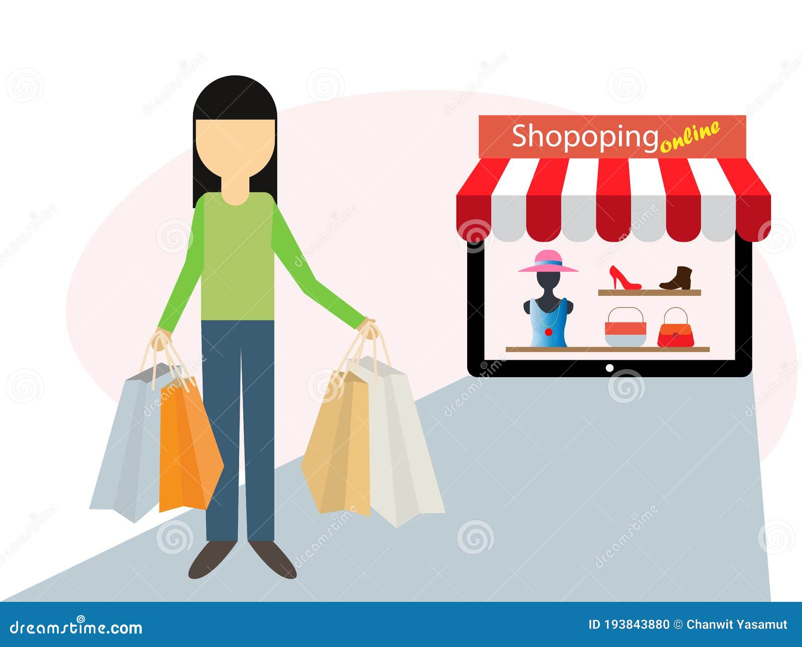 women are happy to shop online