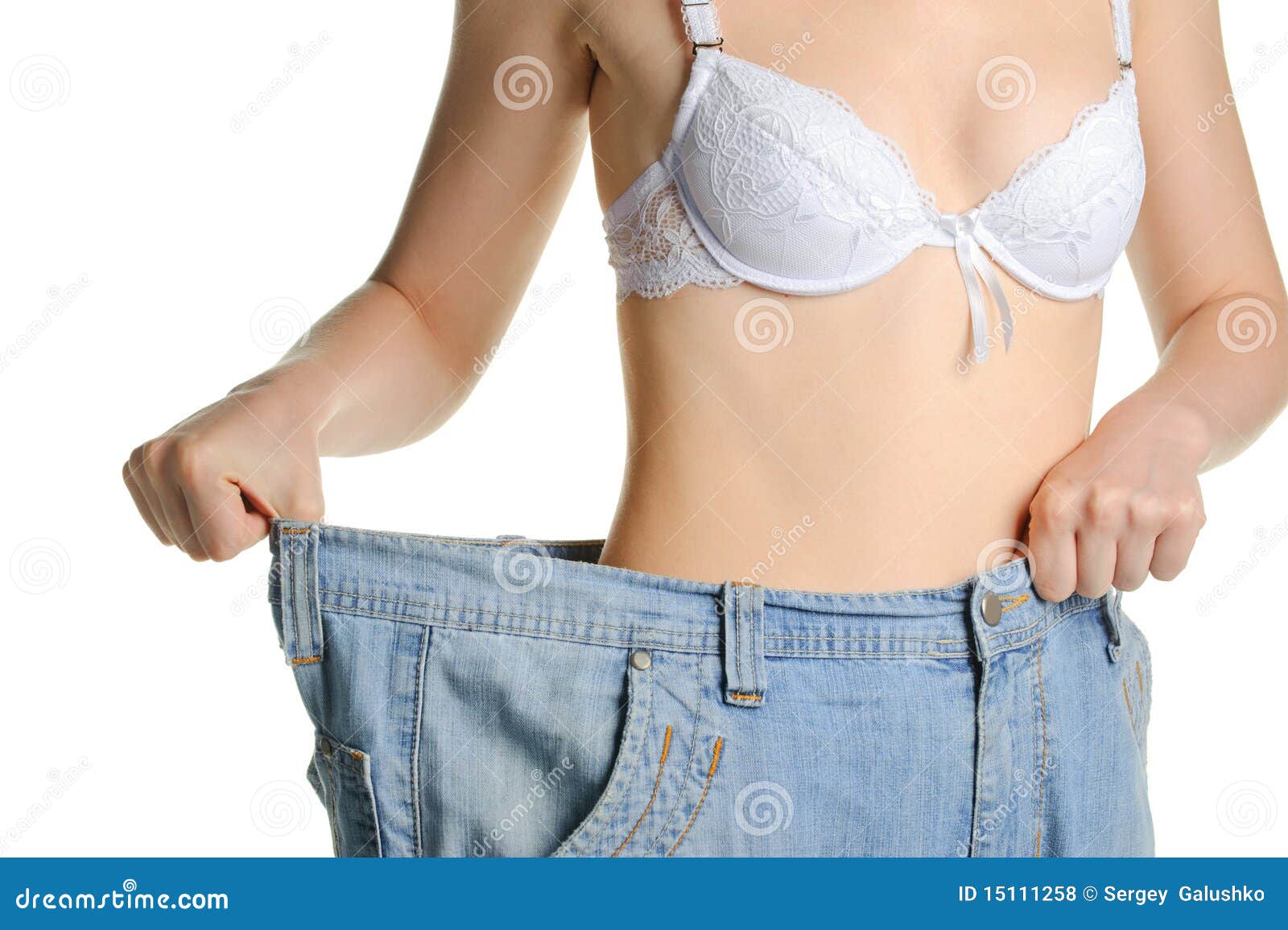 Young Woman Small Boobs Wearing Too Big Bra Cups Female Stock Photo by  ©Voyagerix 383536558