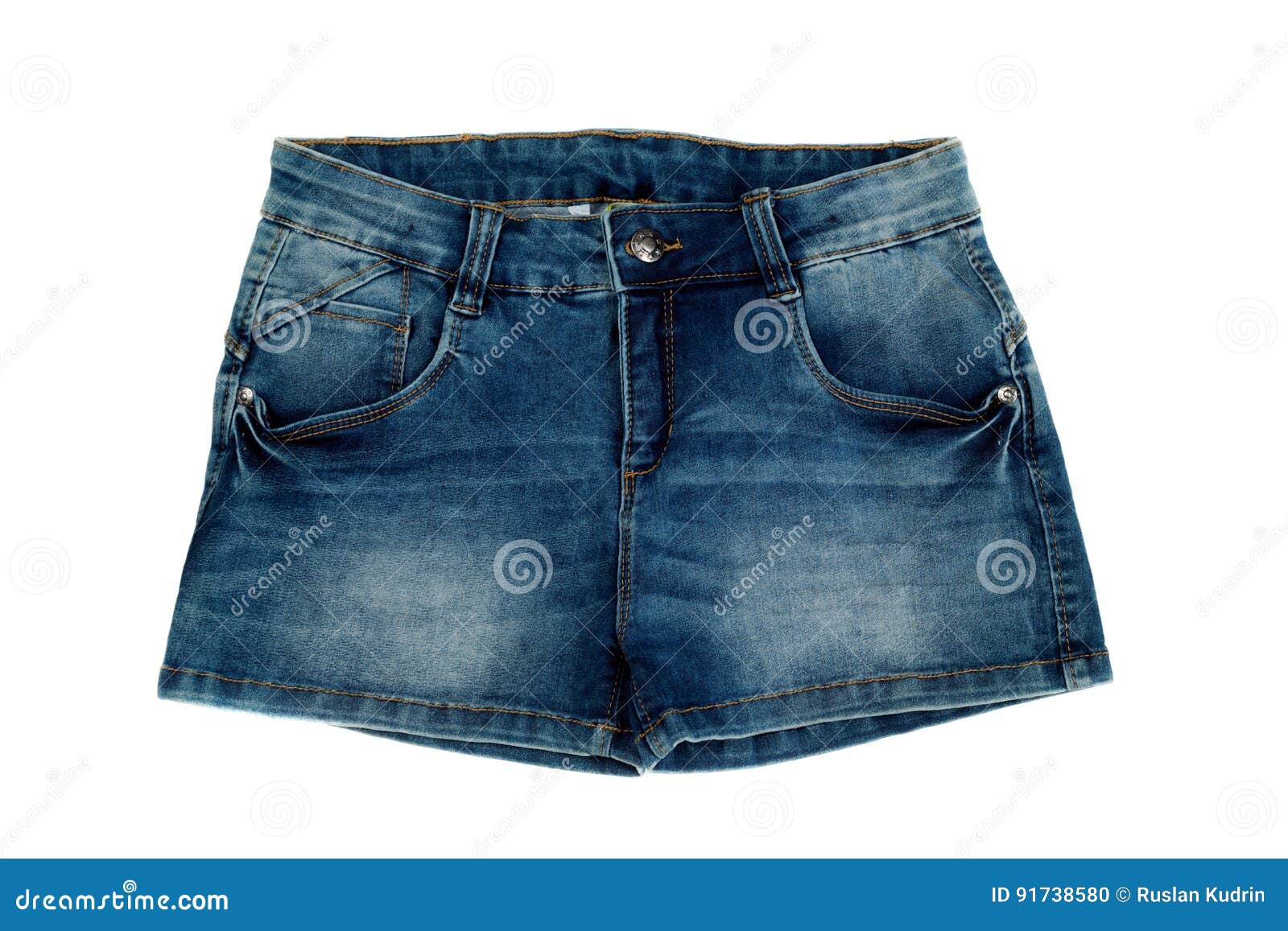 Women Jeans Shorts Isolated on White Background Stock Photo - Image of ...