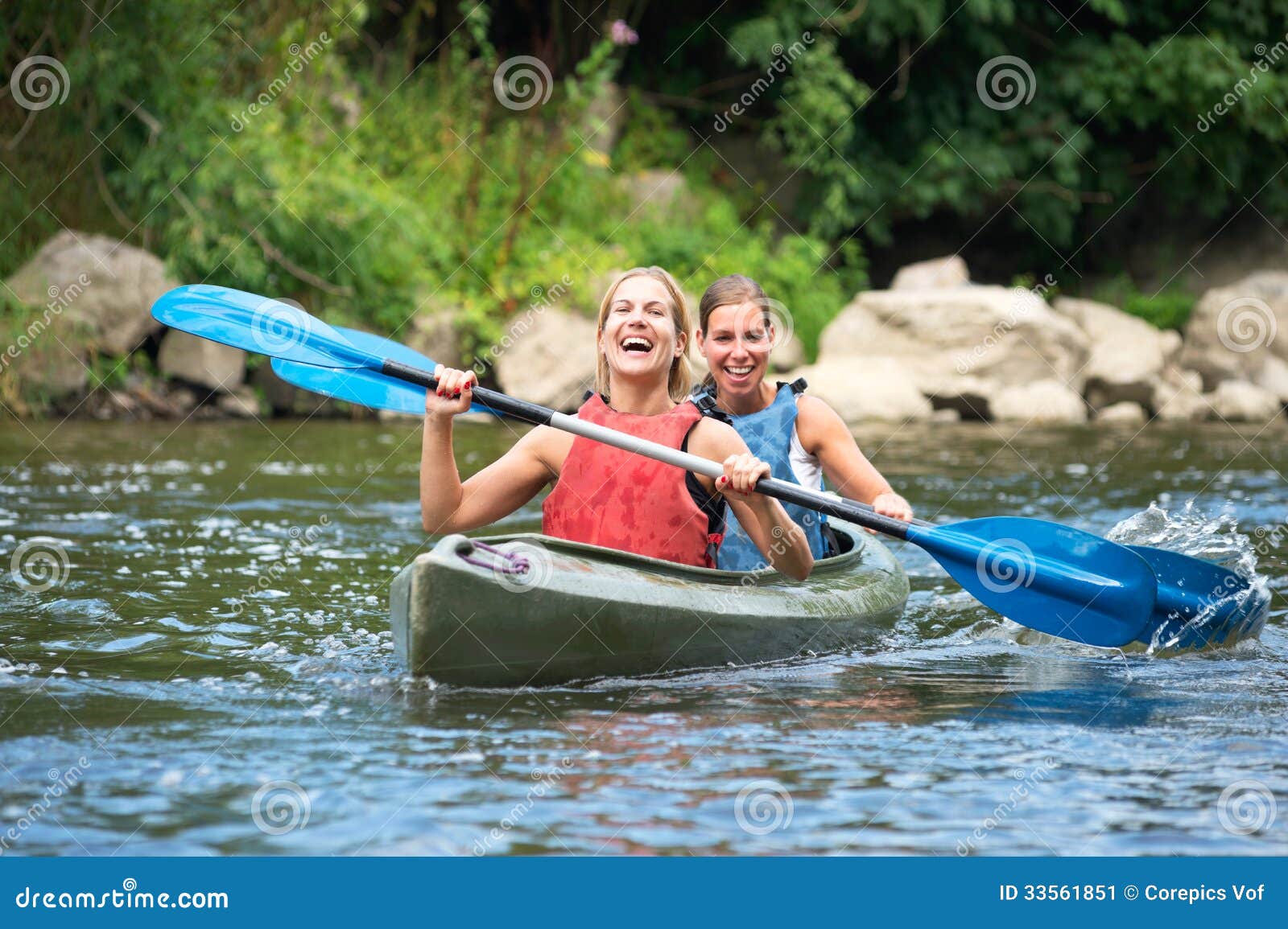 women kayaking