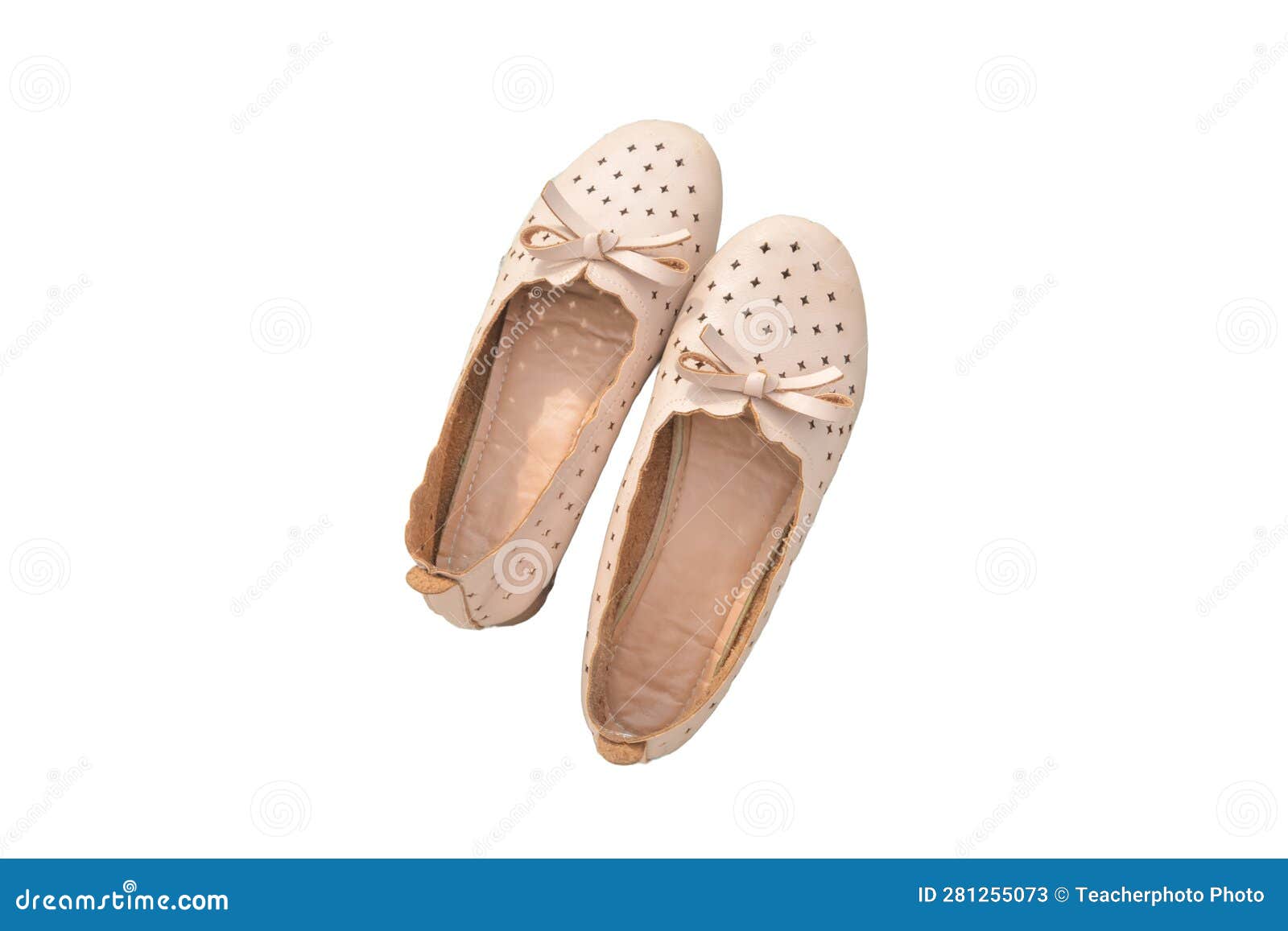 Women Leather Shoes Isolated on a White Background Stock Image - Image ...